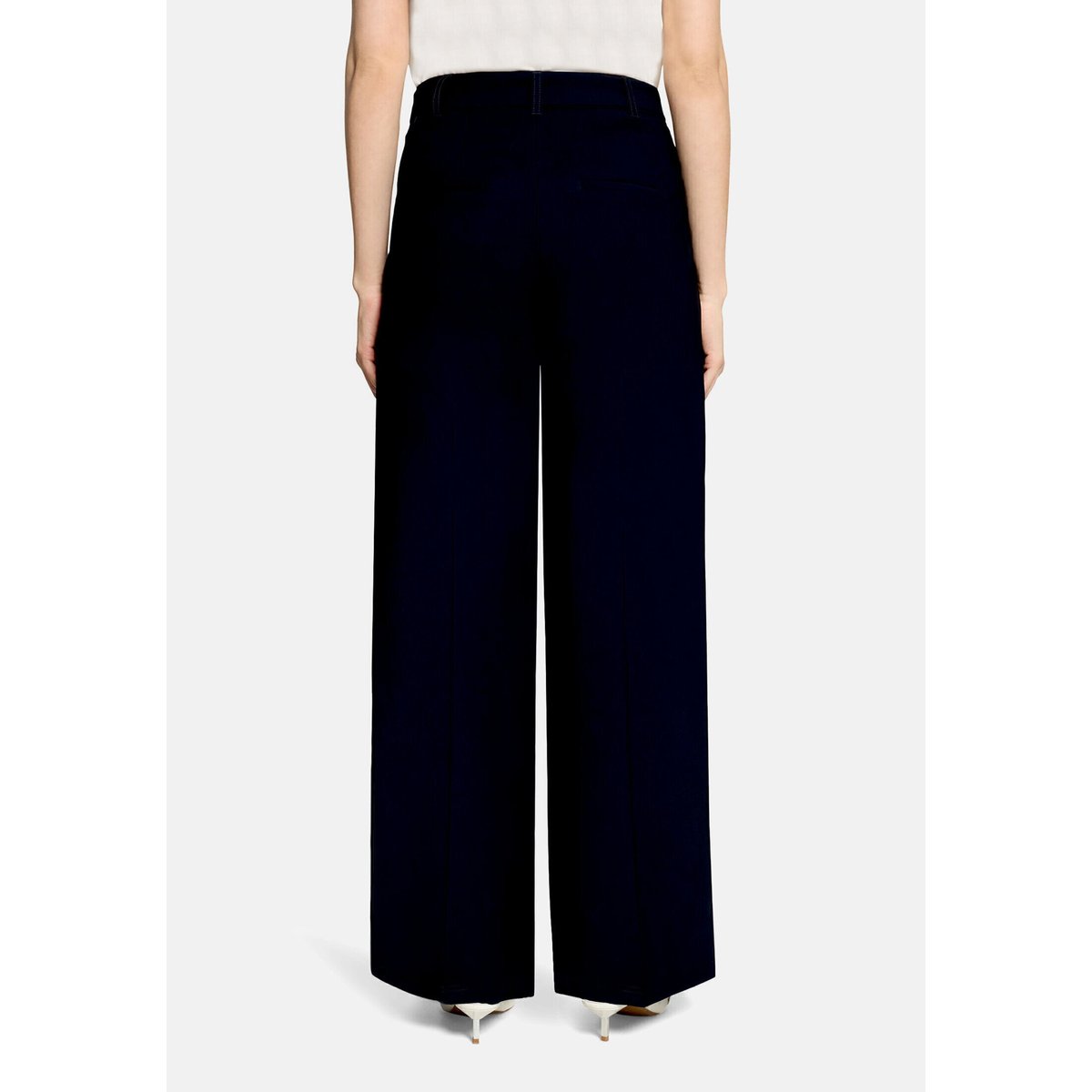 Pantalon en toile unicolore dark sky, BETTY BARCLAY