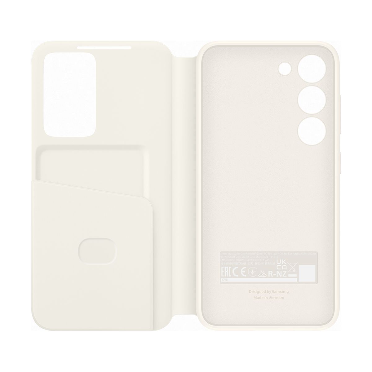 Etui S23 Smart View porte-carte Creme beige, SAMSUNG