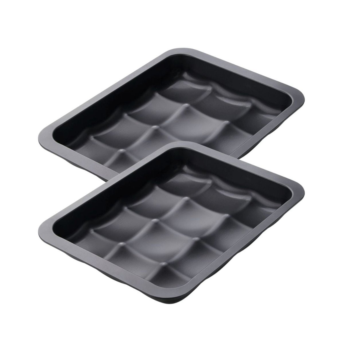 Lot de 2 moules à gâteaux 36/27/5 cm Black metallic Black noir, ZENKER