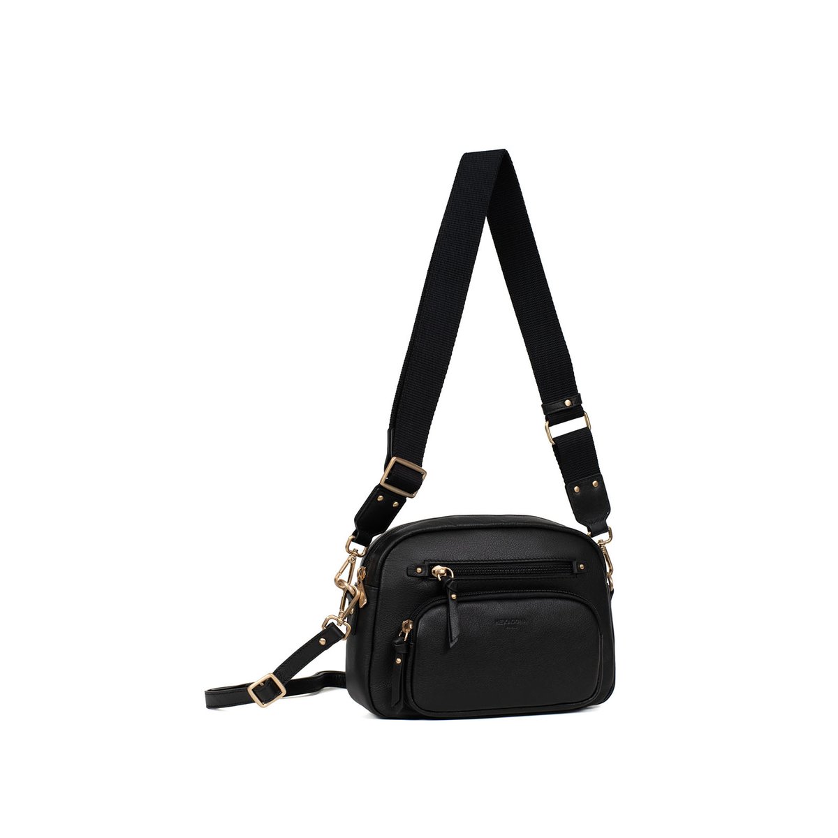 Sac porté travers TAIMA noir, HEXAGONA