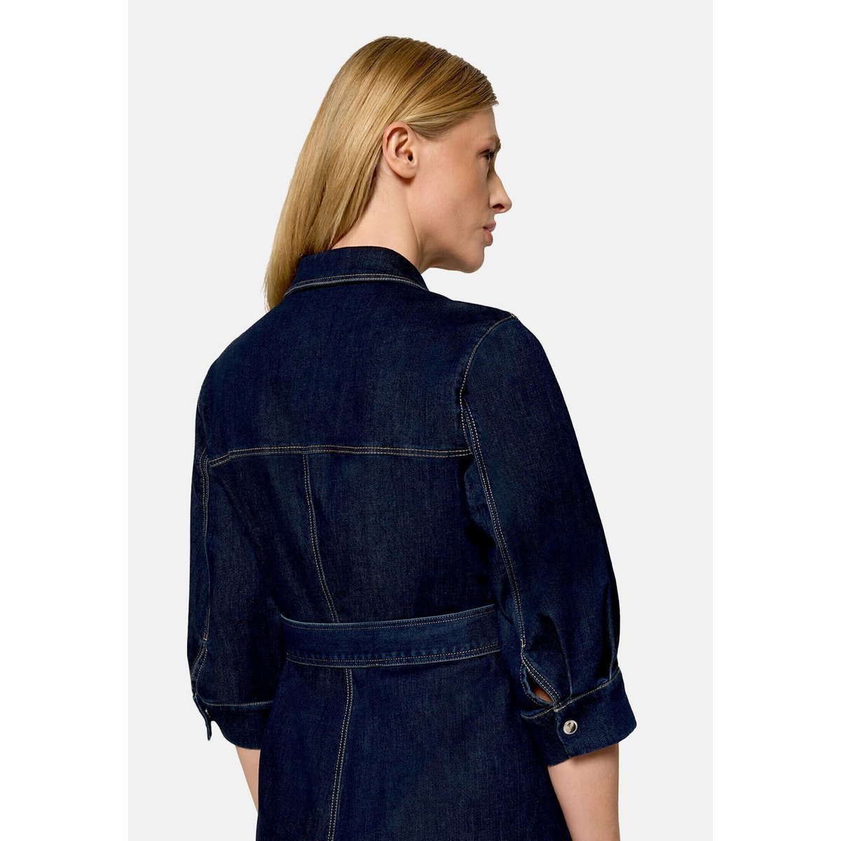 Robe-chemisier à patte de boutonnage dark blue denim, BETTY BARCLAY