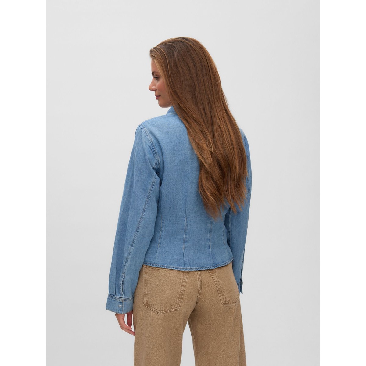 Chemise En Denim light blue denim, VERO MODA