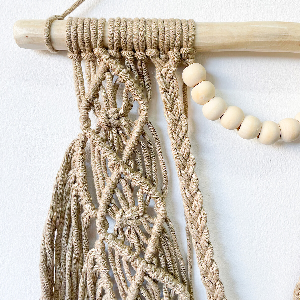 Decoração de parede em macramé KRAFTY, Macramar castanho, MACRAMAR