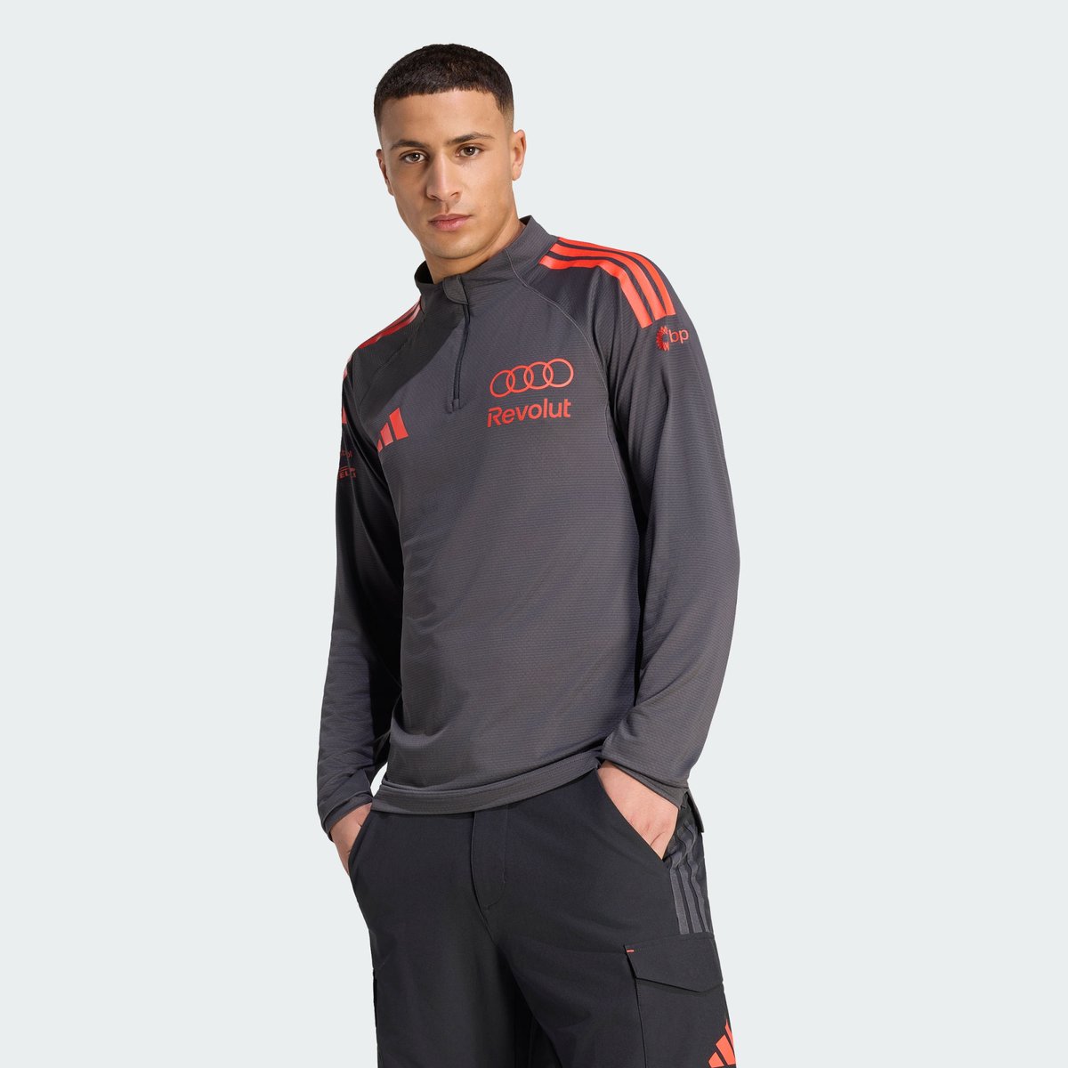 Pull Zip 1/4 Mécanicien Audi Revolut F1 Team Pull Zip 1/4 Mécanicien Audi Revolut F1 Team utility black / hi-res red, adidas Performance