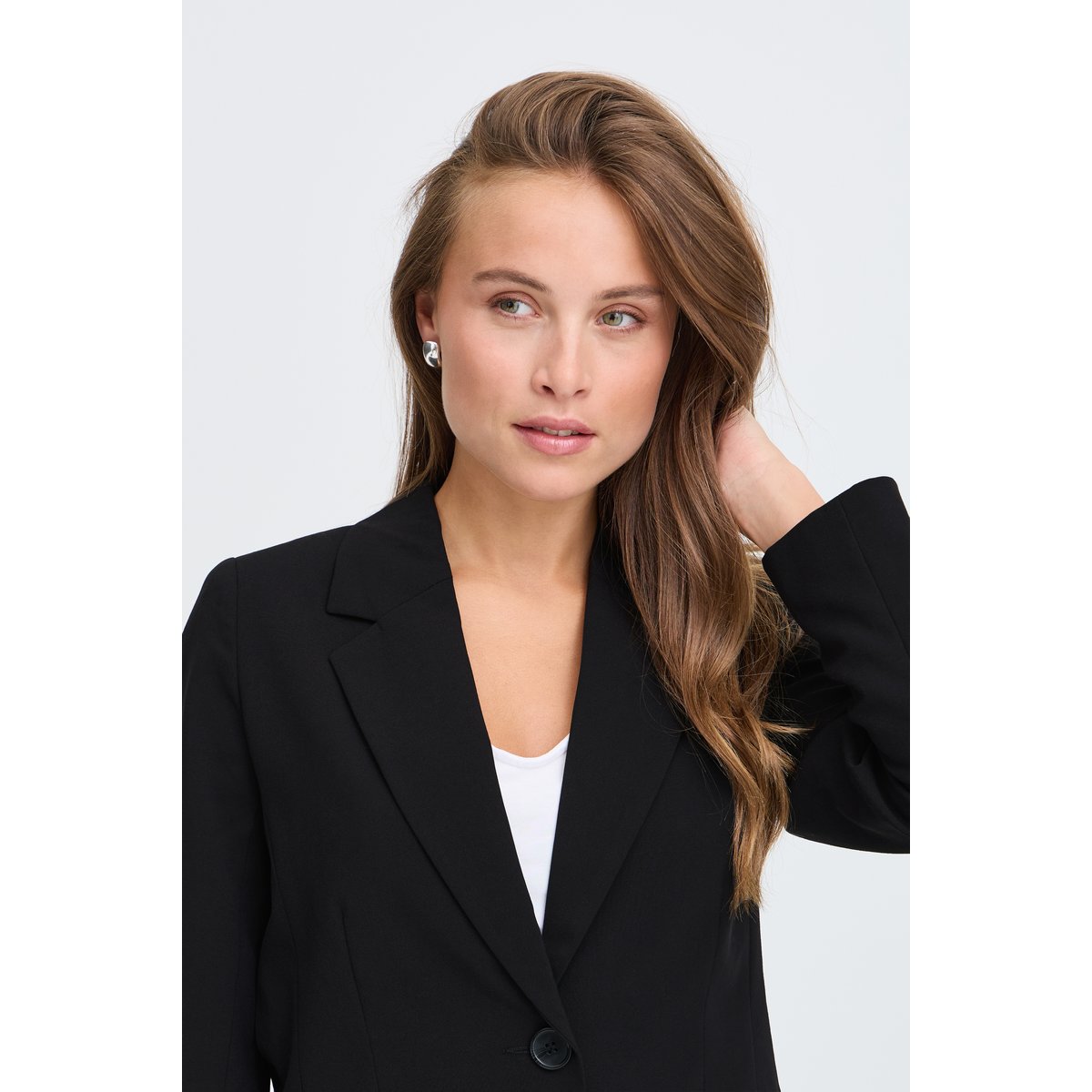Blazer coupe classique, manches longues noir, B.YOUNG