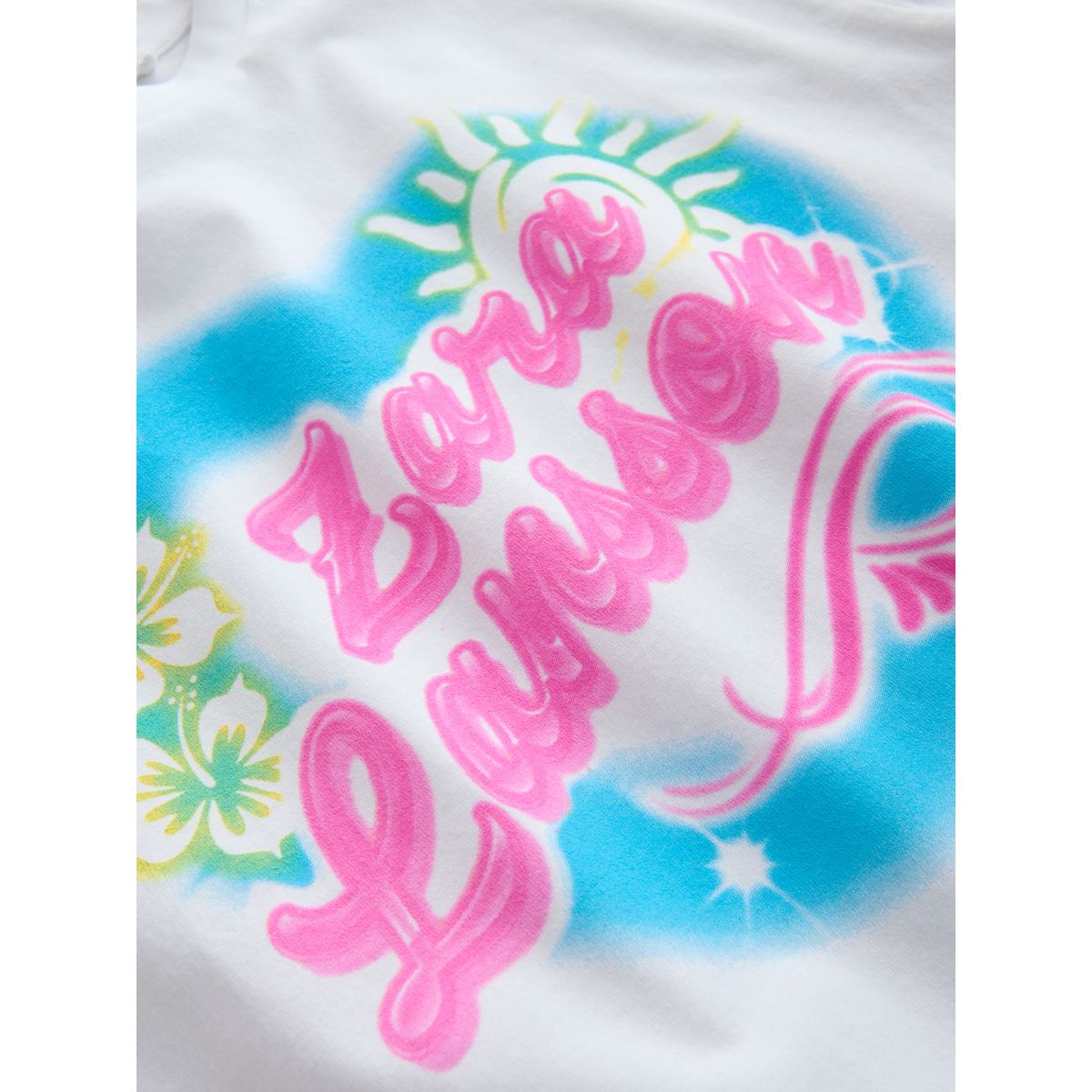 T-shirt oversize à motif zara larsson blanc, NEXT