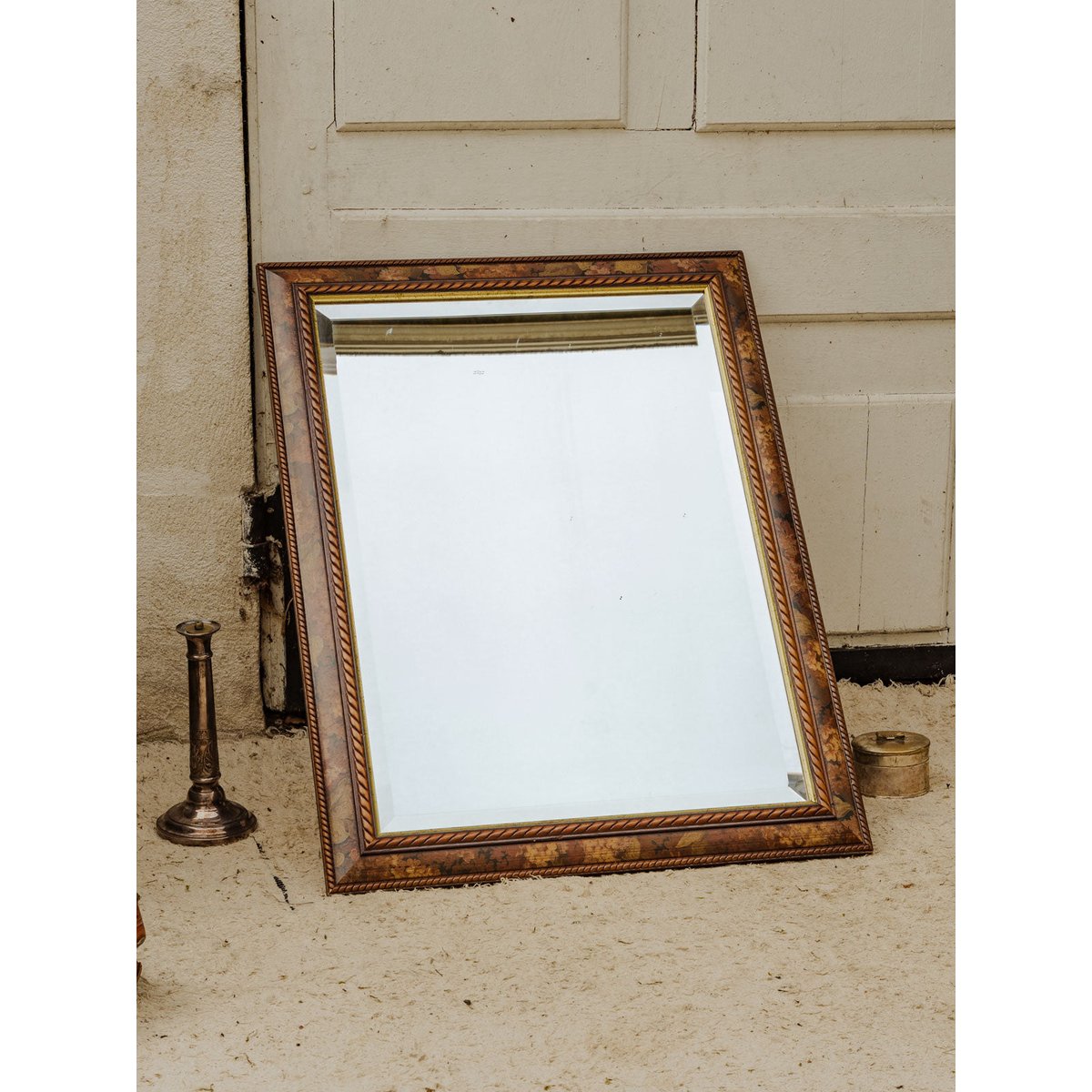 Miroir à motifs en bois Georges N°1496 - Bon état bois foncé, DEBONGOUT