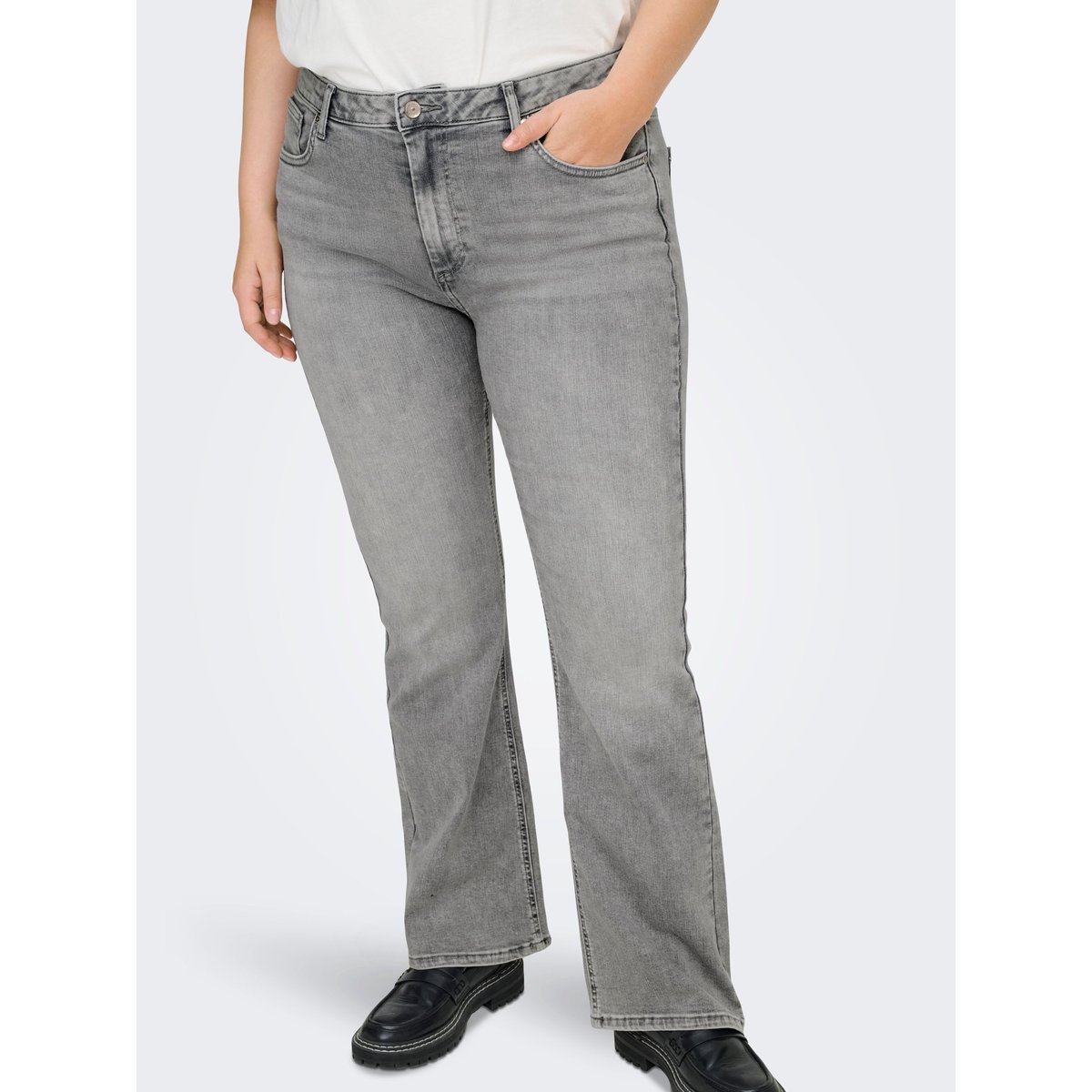 Jean Flared grey denim, ONLY CARMAKOMA