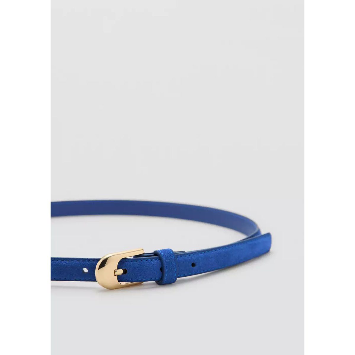 Ceinture 100 % cuir bovin bleu, MANGO