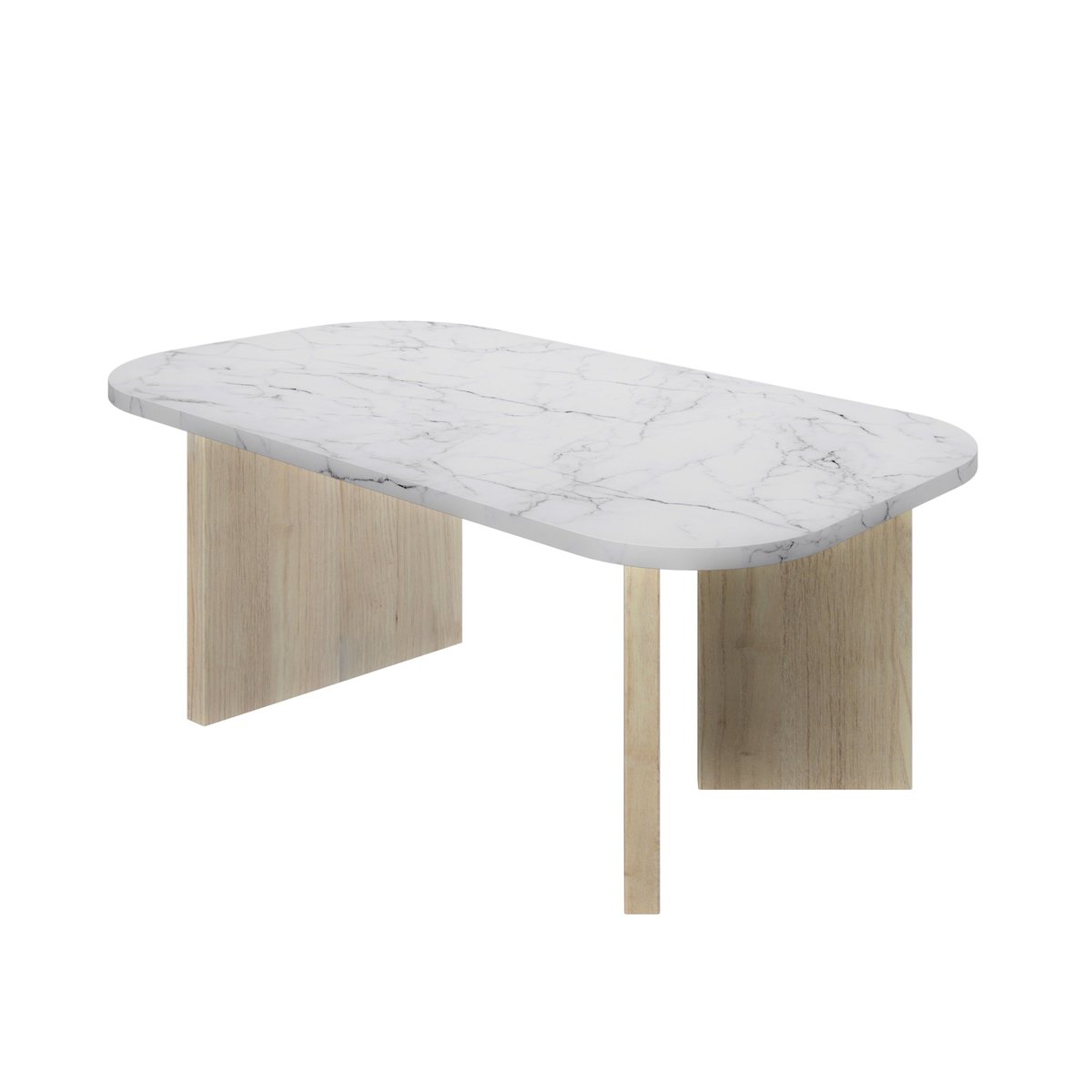 Table basse effet marbre QUARTZ beige, DIAGONE