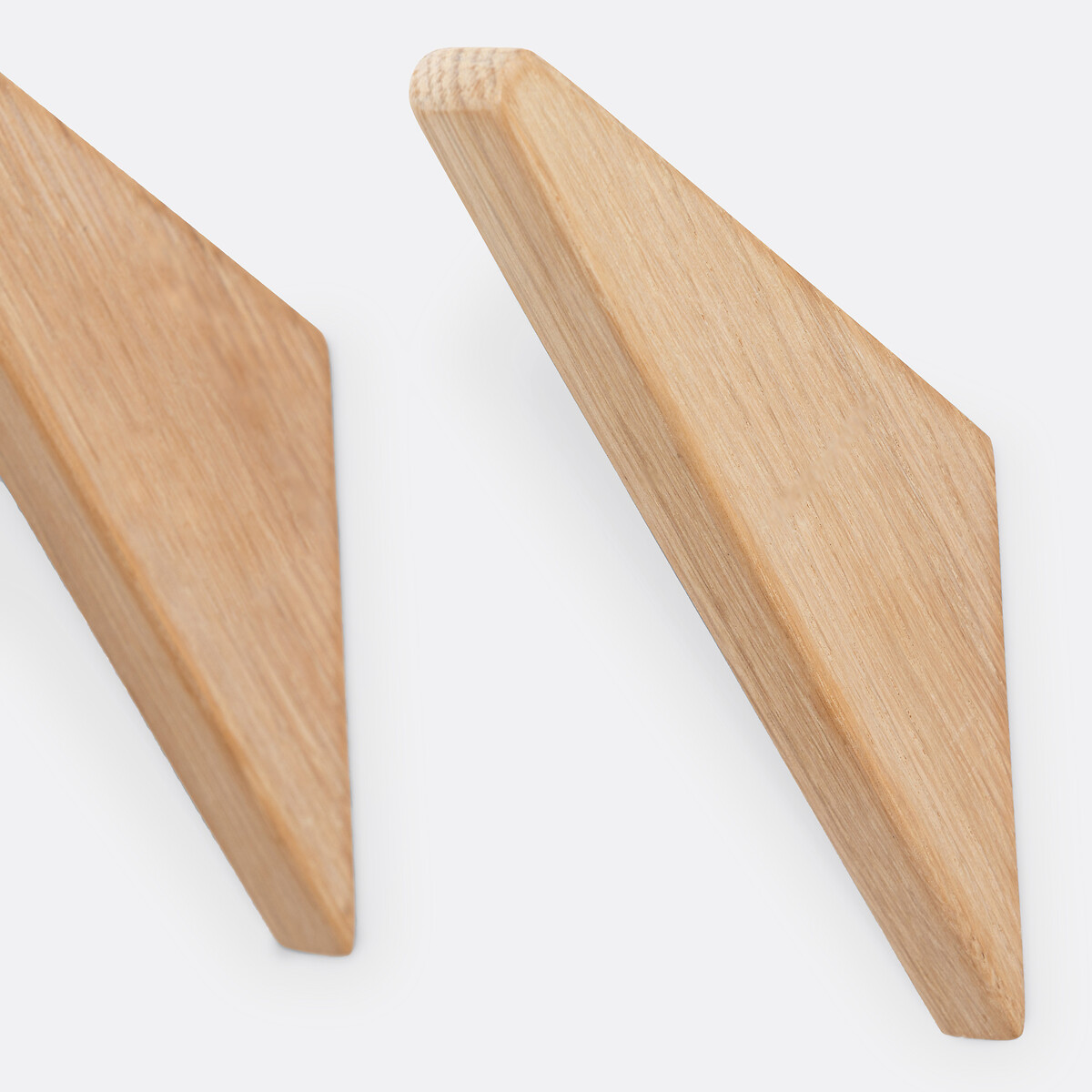 Lot de 3 patères murales, Bava bois clair, SO'HOME