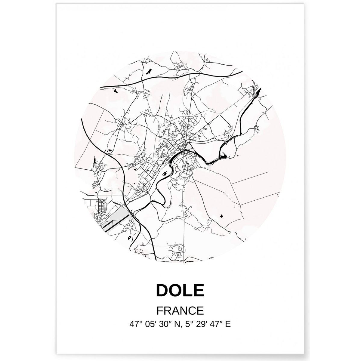 Affiche Carte Dole blanc, L'AFFICHERIE