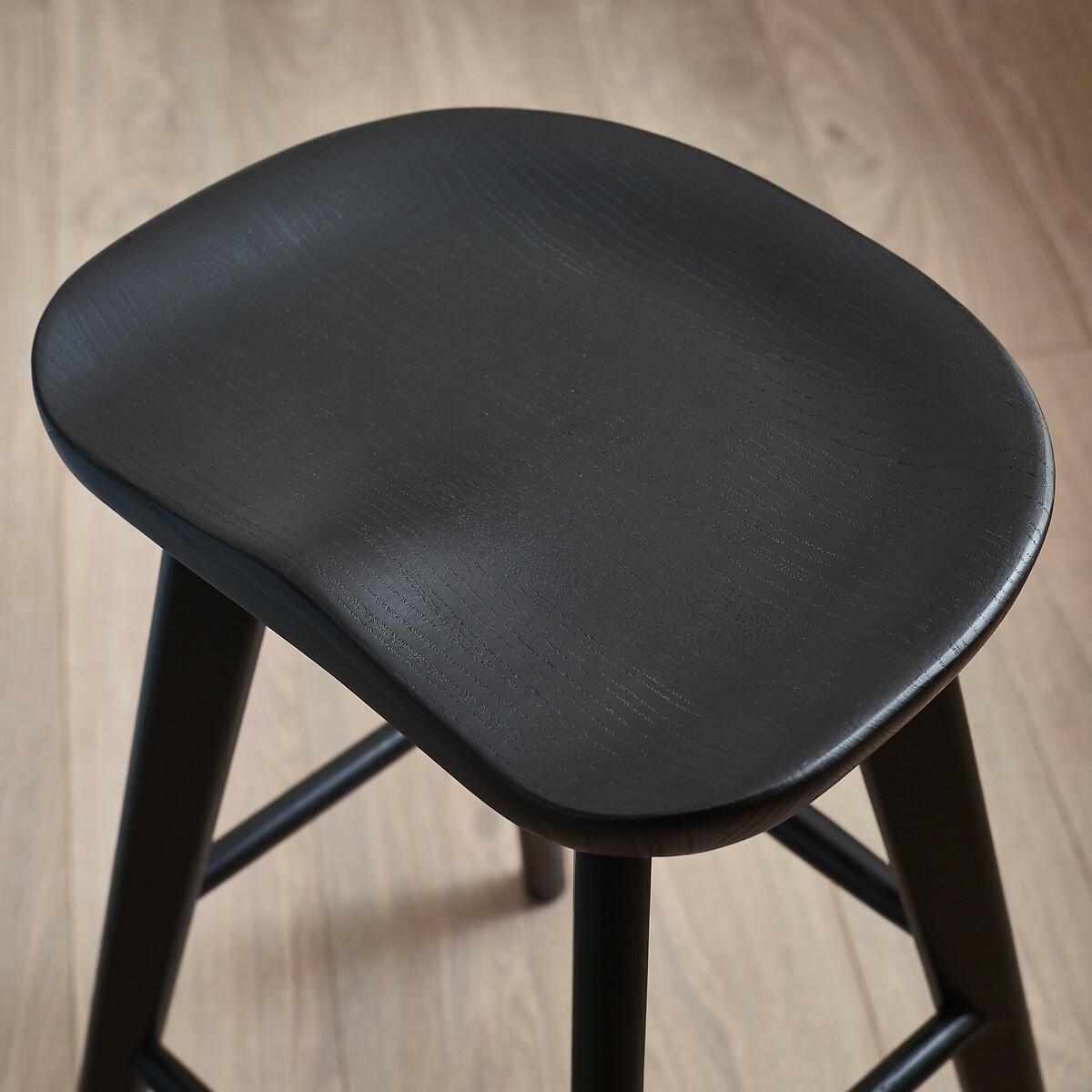 Miro Solid Oak Bar Stool black, SO'HOME