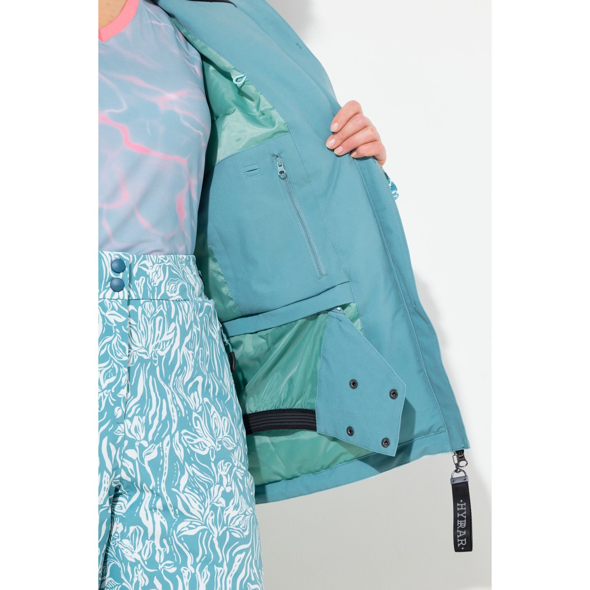 Veste technique HYPRAR à capuche vert glacier, ULLA POPKEN