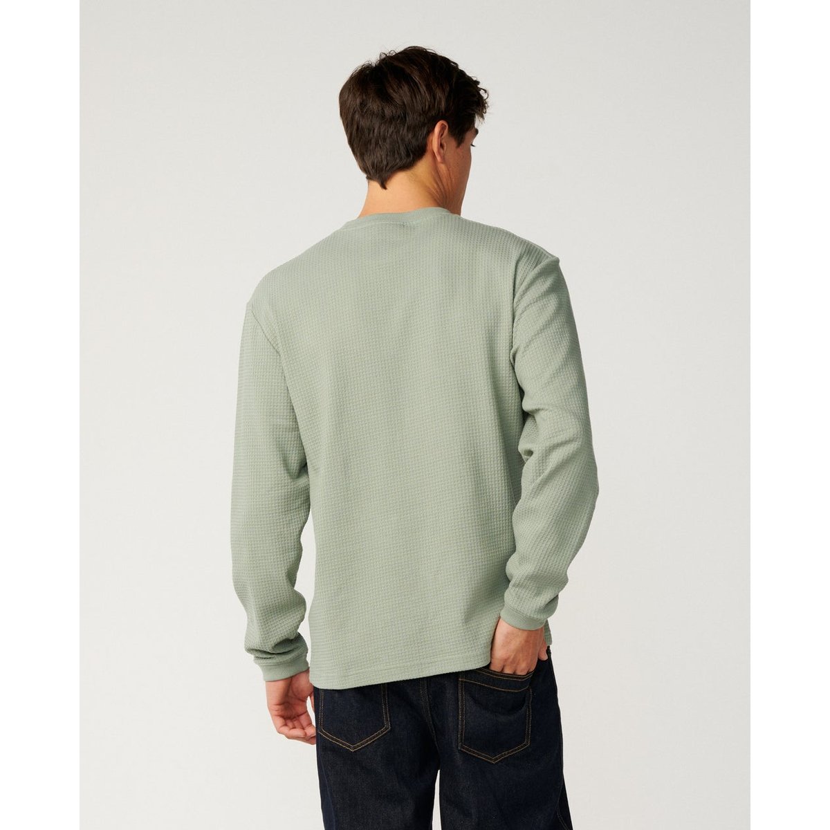 T-shirt Loose à manches longues PREMIUM SURF WAFFLE sauge, RIP CURL