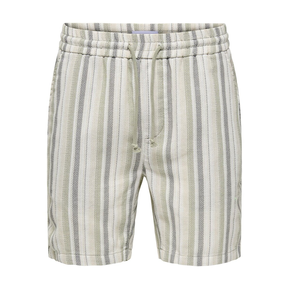 Pantaloncini in maglia con coulisse verde, ONLY & SONS