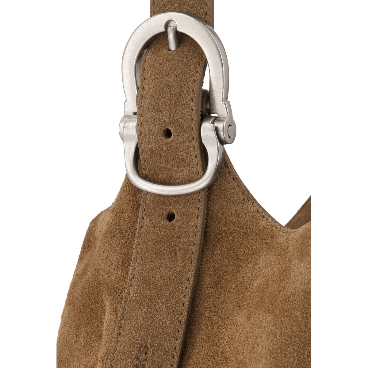 Sac seau cuir velours Taille M beige, IKKS