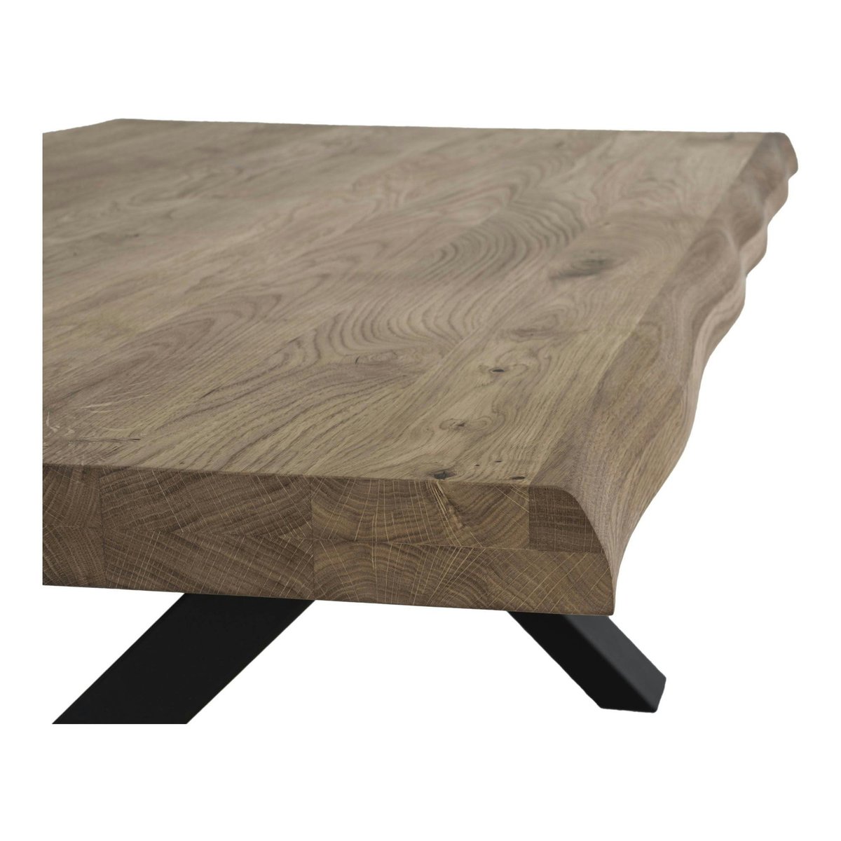 Table basse en chêne bords irréguliers SAVONE chêne brun, PIER IMPORT