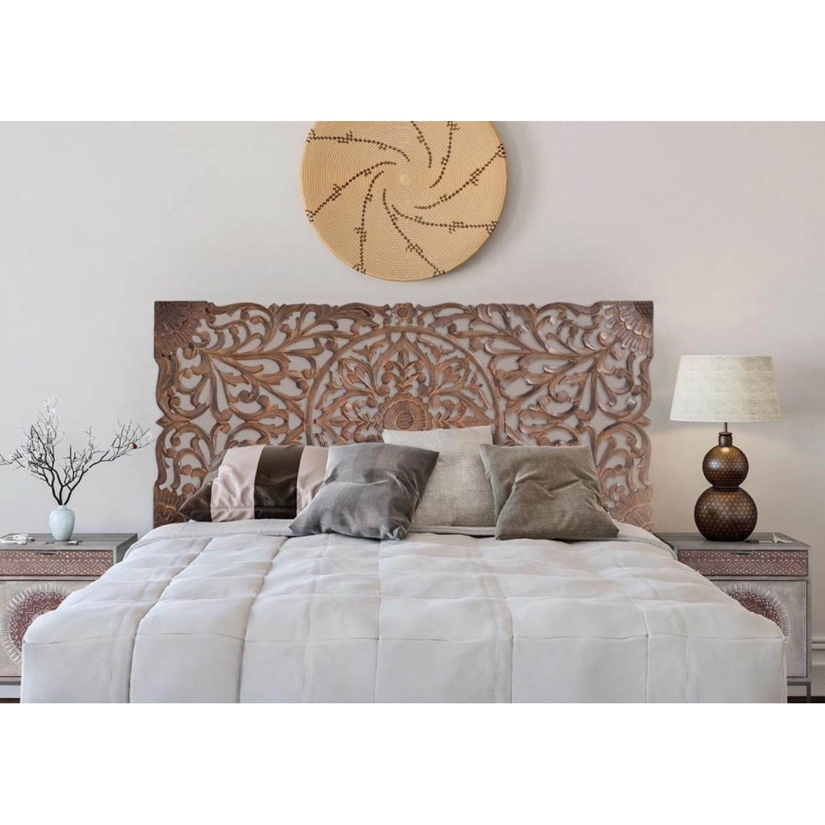 Tête de lit marron, DECORATION D’AUTREFOIS