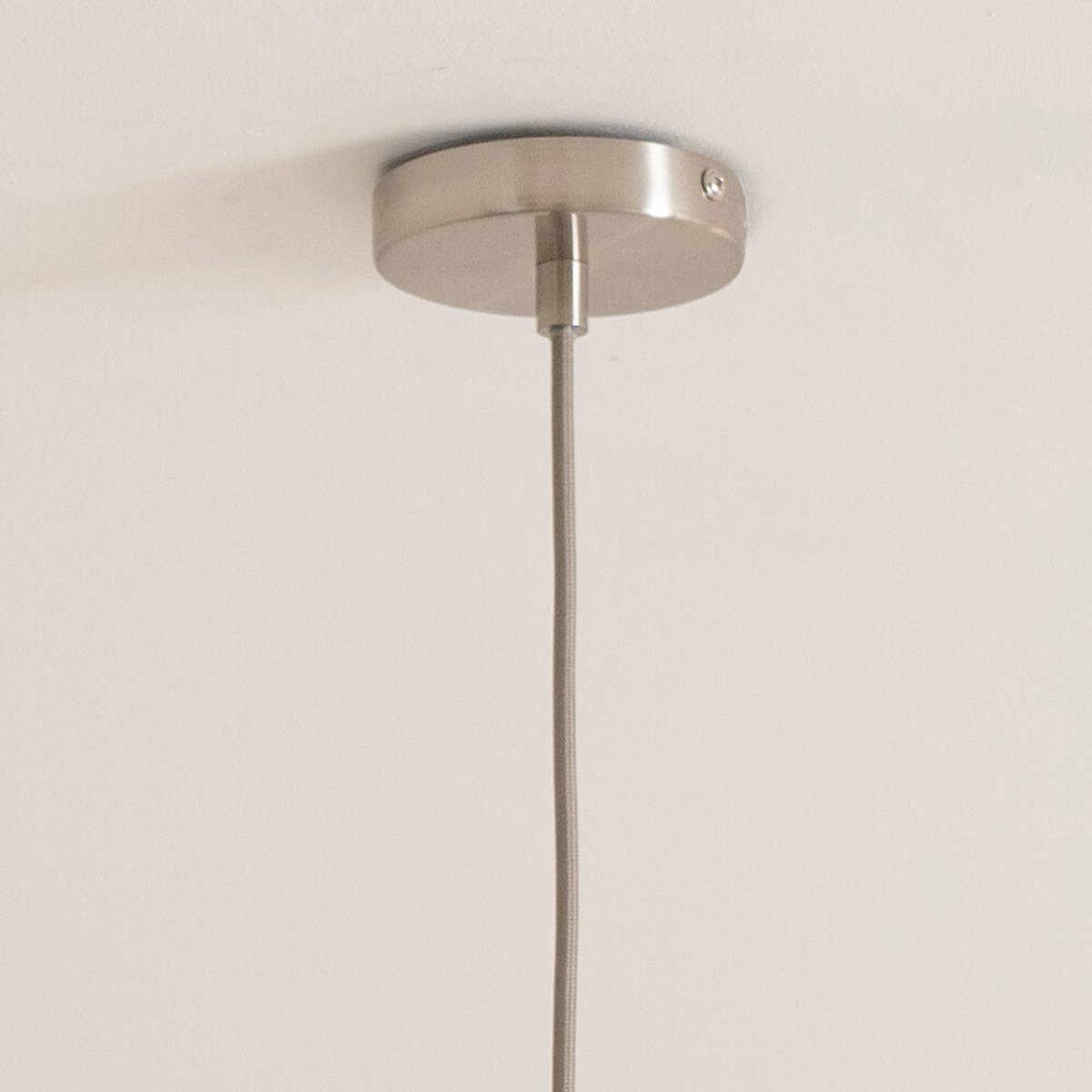 Courtney Brushed Metal Pendant Light with Spiral Glass Shade silver-coloured, SO'HOME