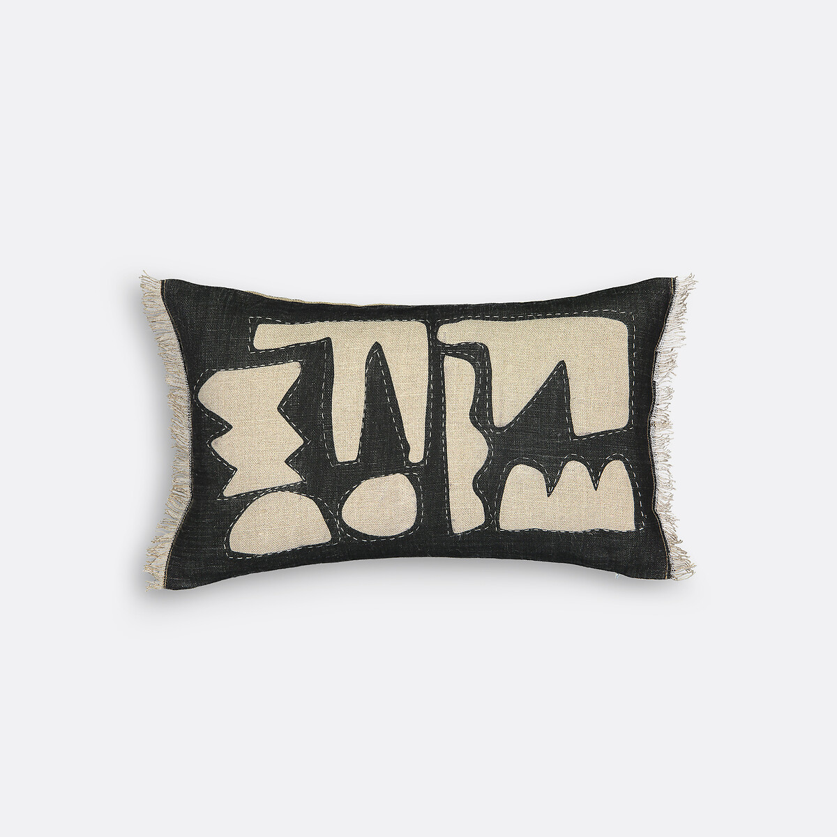 Capa de almofada retangular, Sokobe preto/natural, LA REDOUTE INTERIEURS