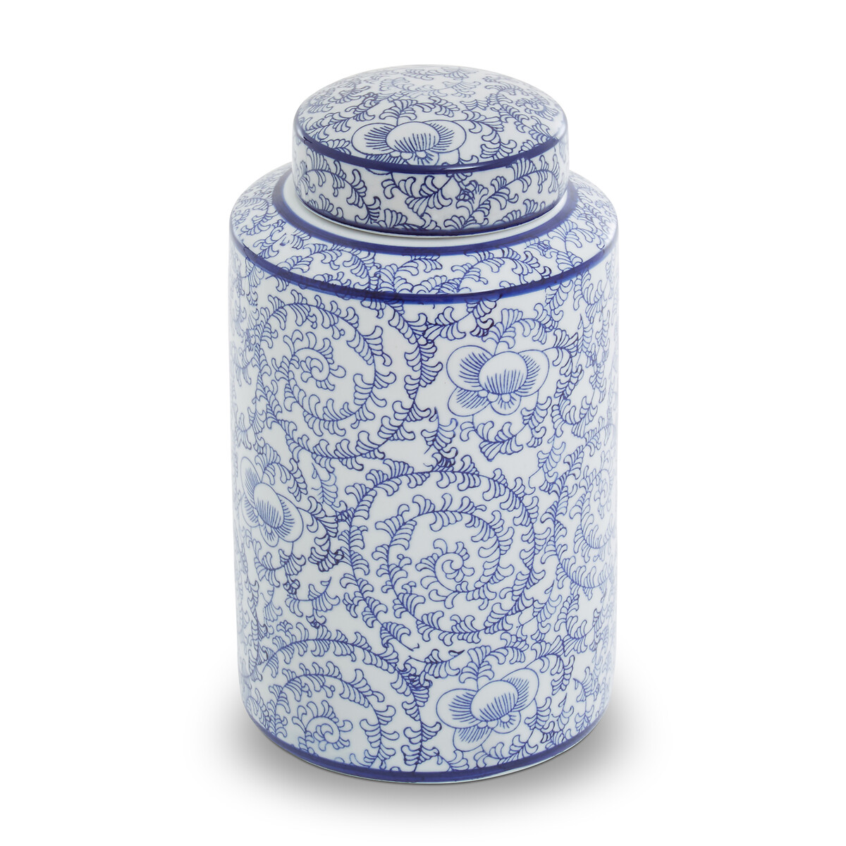 31cm Blue and White Print Ceramic Jar blue, ÉDITÉ