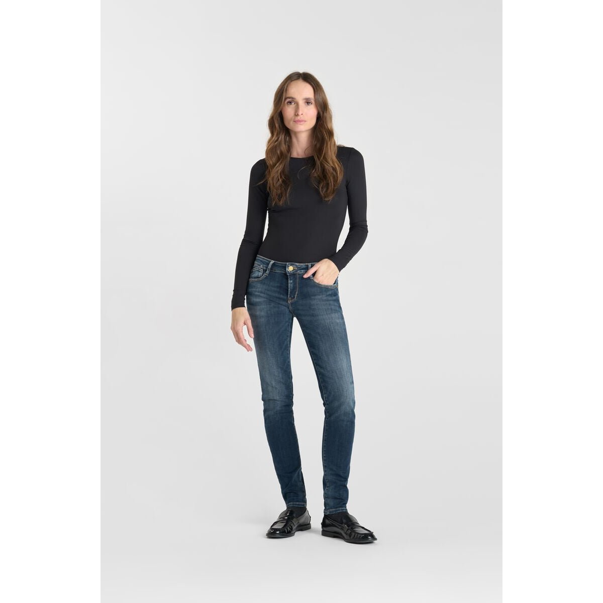 Jeans push-up slim PULP, longueur 34 blue, LE TEMPS DES CERISES