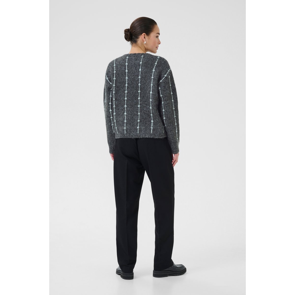 Pullover tricoté gris dark grey melange, KAFFE