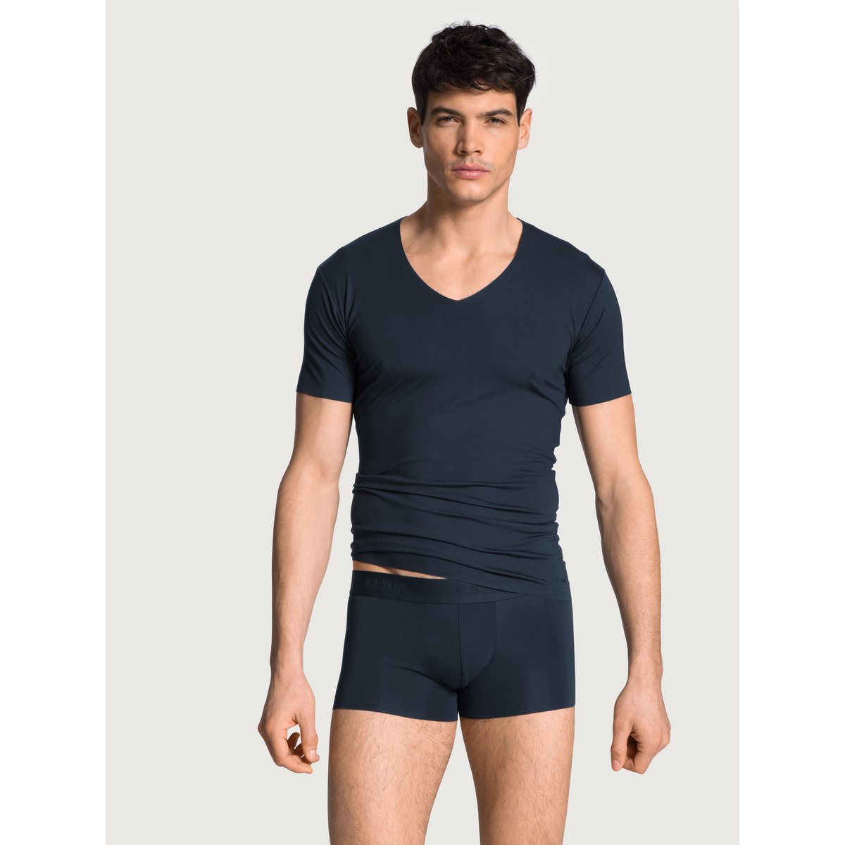 T-Shirt à manches courtes manches courtes Modal CLEAN LINE saphir foncé, CALIDA