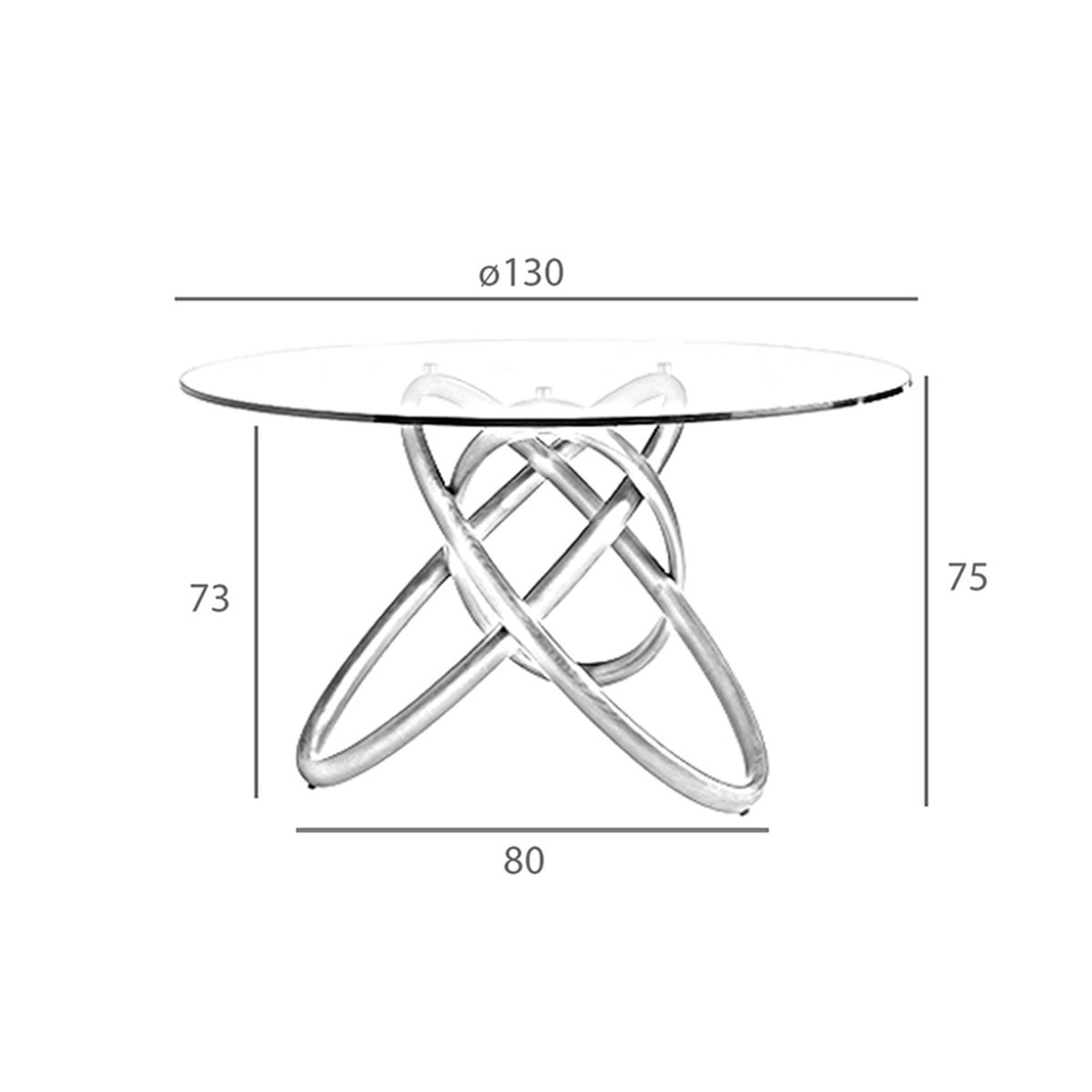 Table à manger ronde verre trempé et noyer verre | noyer, ANGEL CERDA