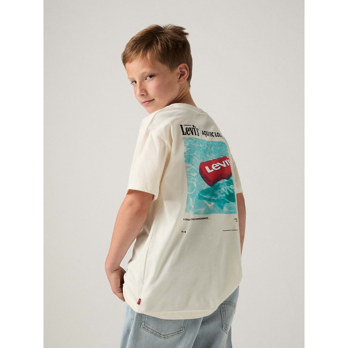 T-shirt de mangas curtas, motivo à frente cru, LEVI'S KIDS