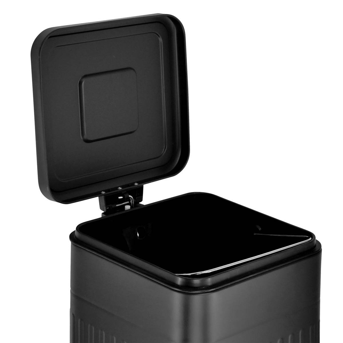 Poubelle de cuisine à pédale 30L carrée NOVA noir, 5FIVE SIMPLY SMART