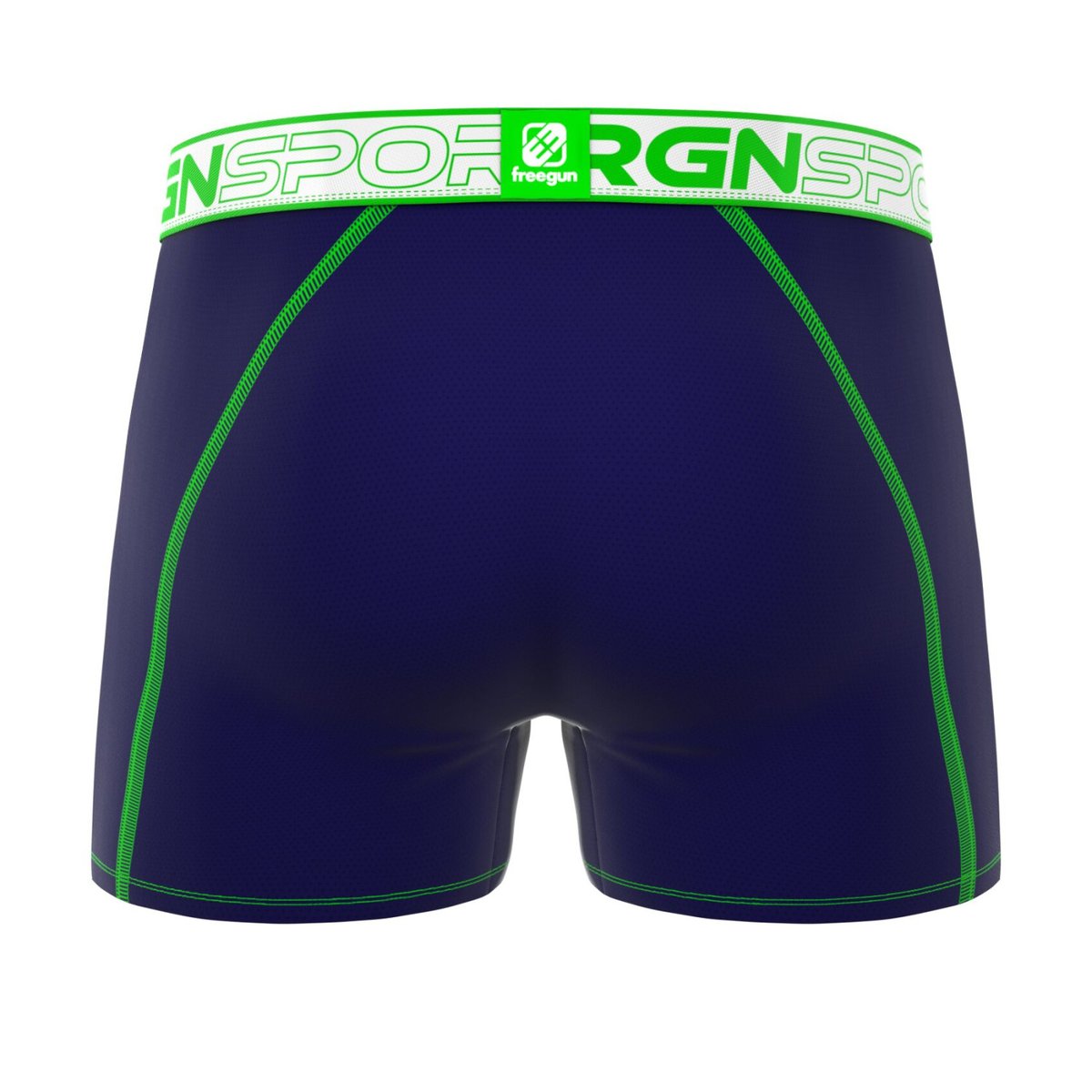 Lot De 3 Boxers Sport rose/blanc/gris/orange/kaki/bleu foncé/vert fluo, FREEGUN