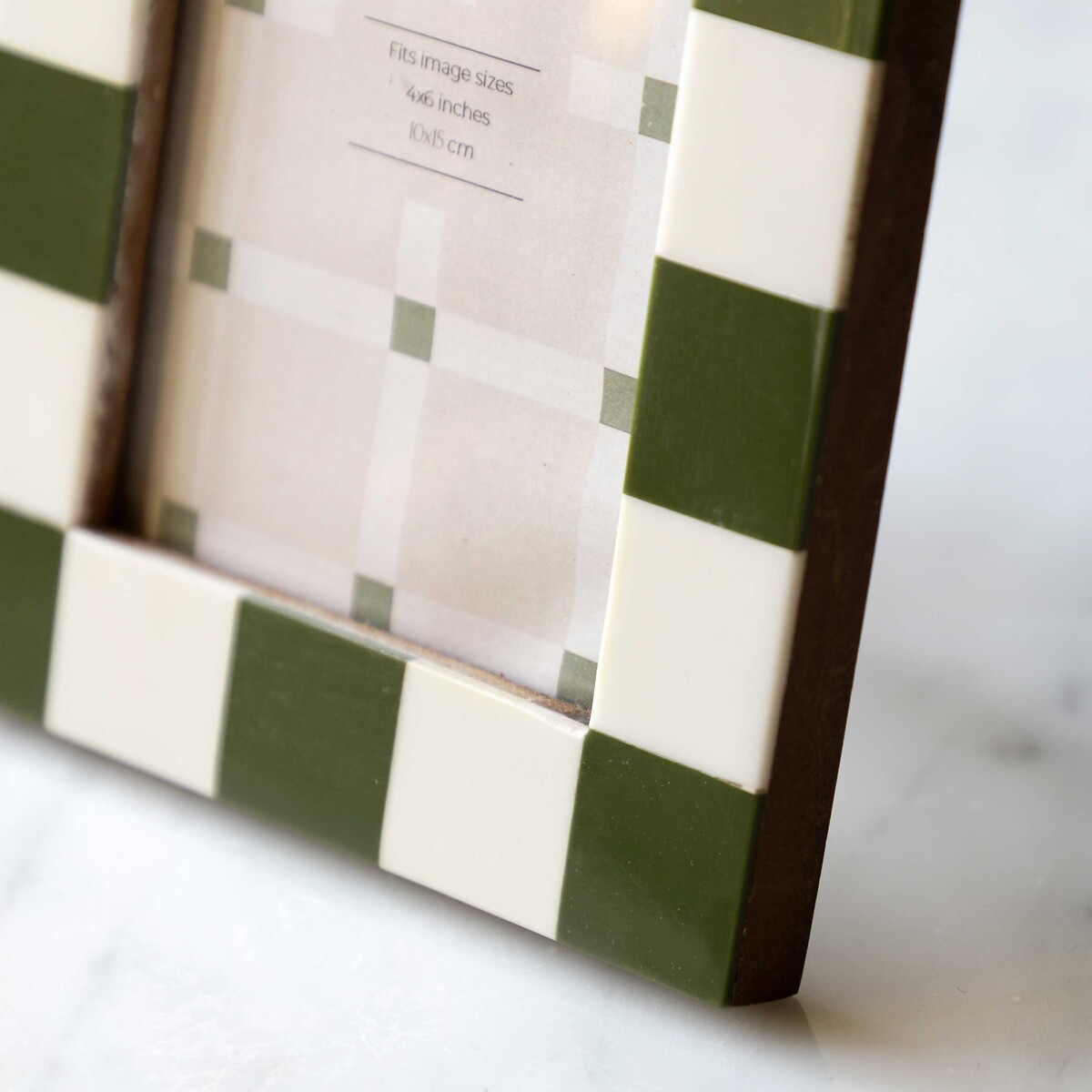 4x6" Caino Checkerboard Photoframe green, ÉDITÉ