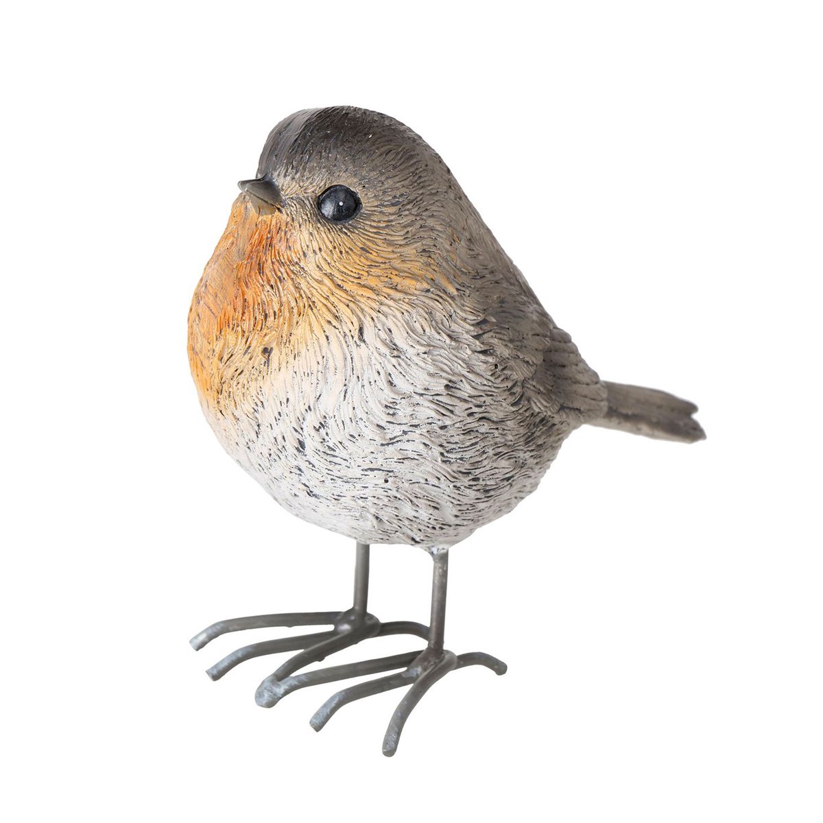 Set de 2 figurines oiseaux rouge-gorges 9x6x9cm multicolore, WADIGA