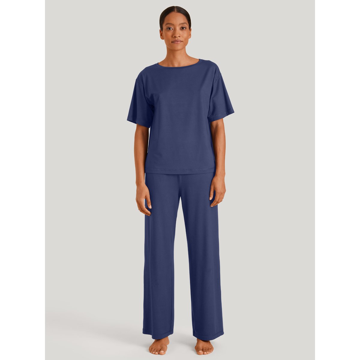 T-Shirt manches courtes Modal DEEPSLEEPWEAR BALANCING bleu cobalt, CALIDA