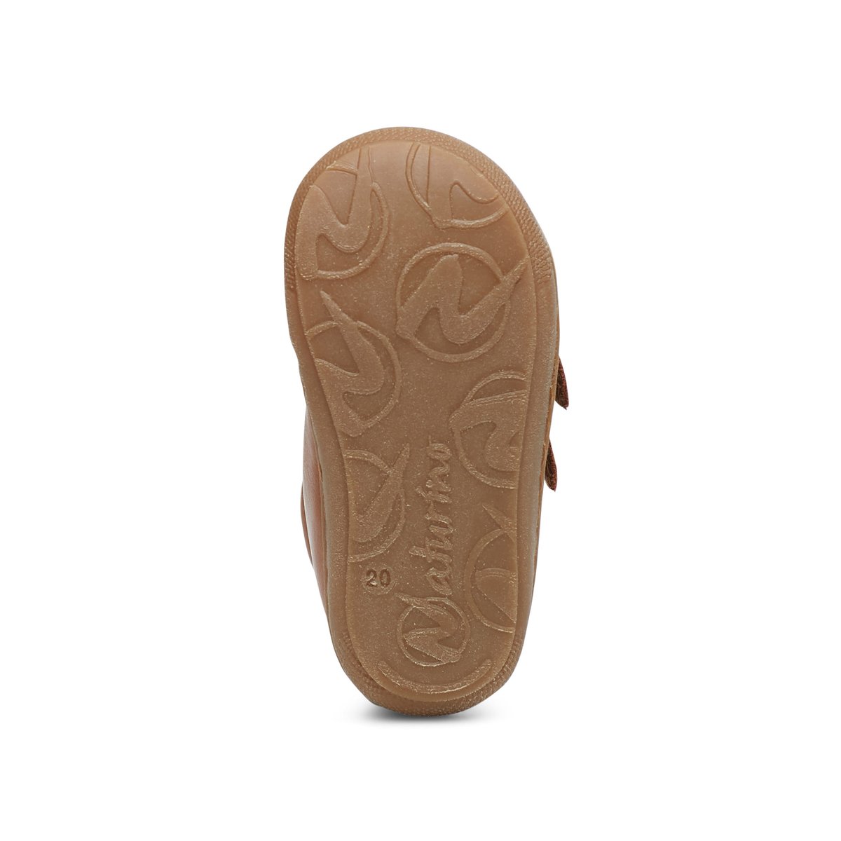 Chaussures premiers pas en cuir doublés en laine COCOON VL cognac, NATURINO