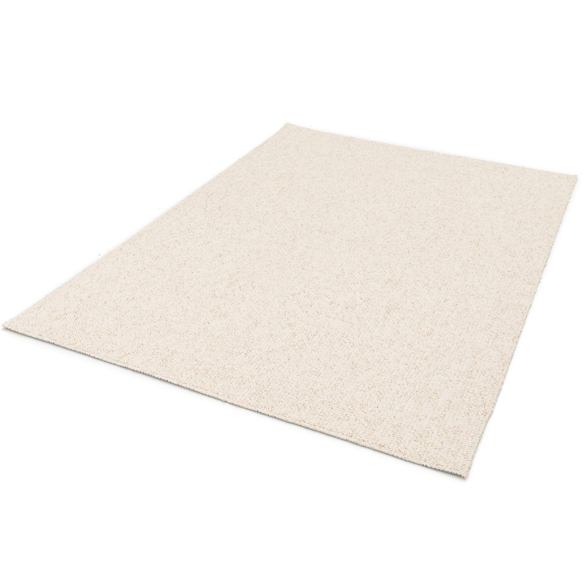 Tapis intérieur bouclé aspect laineux lavable SANDSTONE blanc pur, AFK LIVING