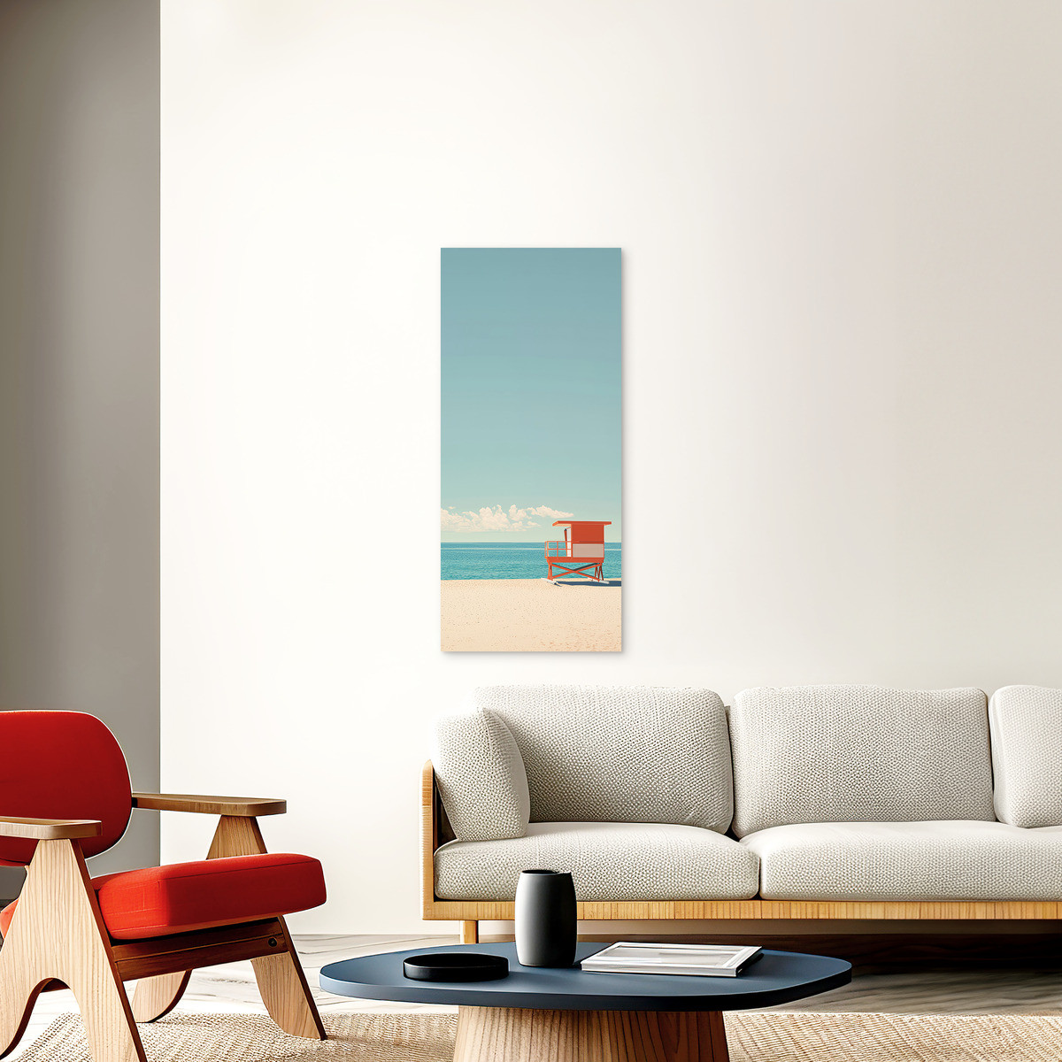 Tableau Sur Verre Synthétique Cabane De Bord De Mer PLAGE tableau en verre synthétique, CEANOTHE