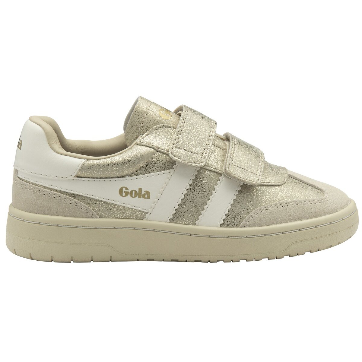 Kids Viper Glimmer Strap Trainers white/gold-coloured, GOLA