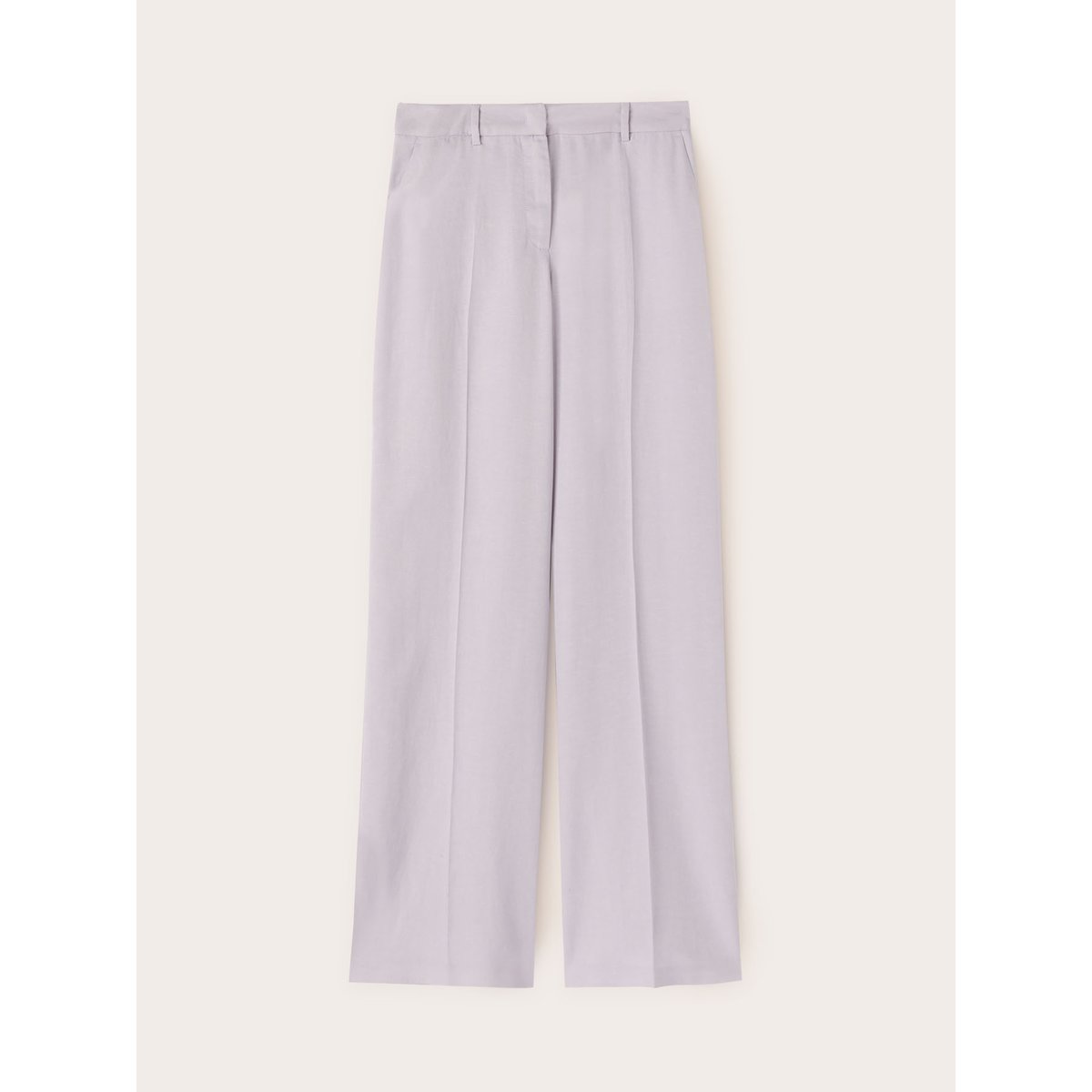 Pantalon palazzo en mélange de lin et lyocell violet, MOTIVI