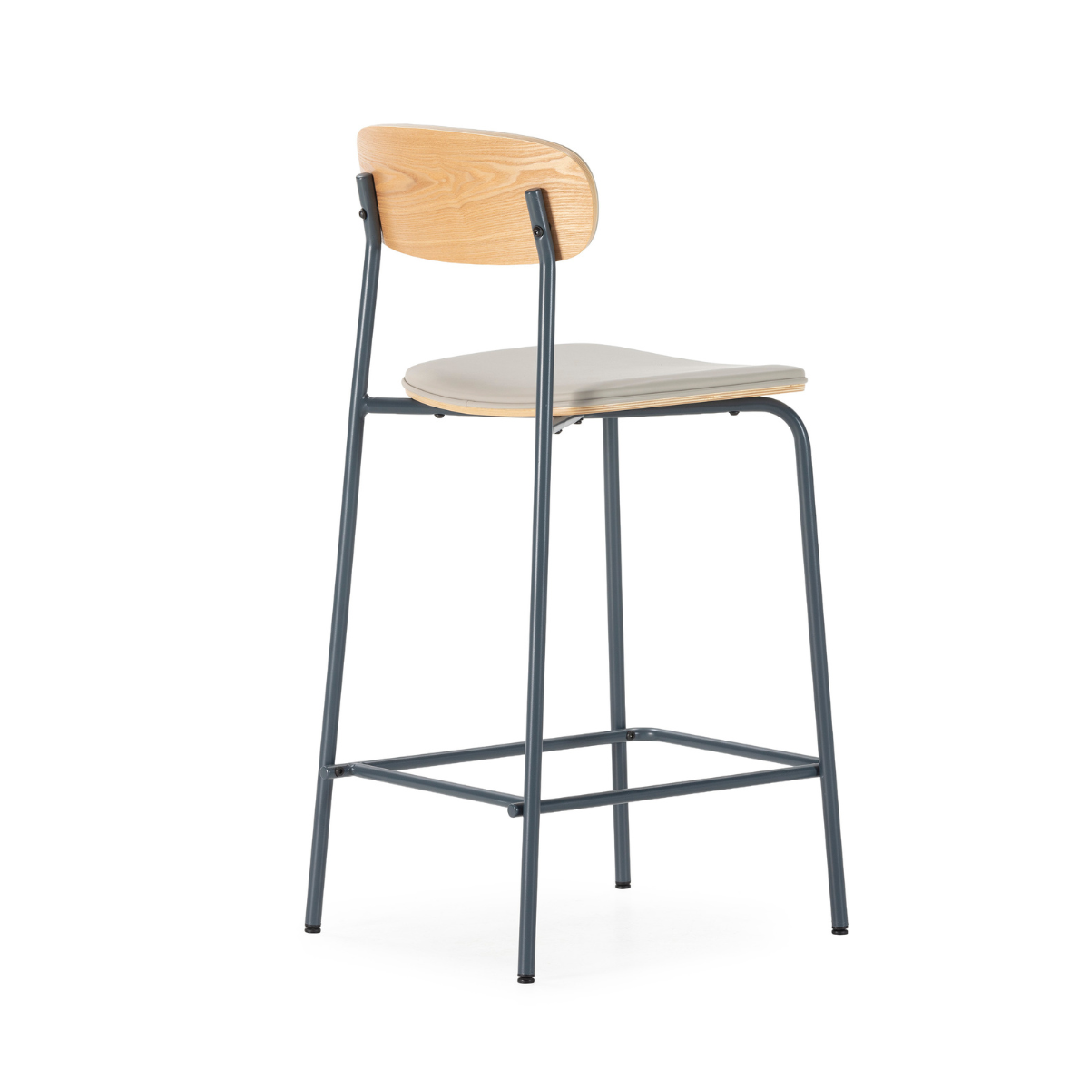 Tabourets lot de 2 en similicuir - TESS beige, CALICOSY