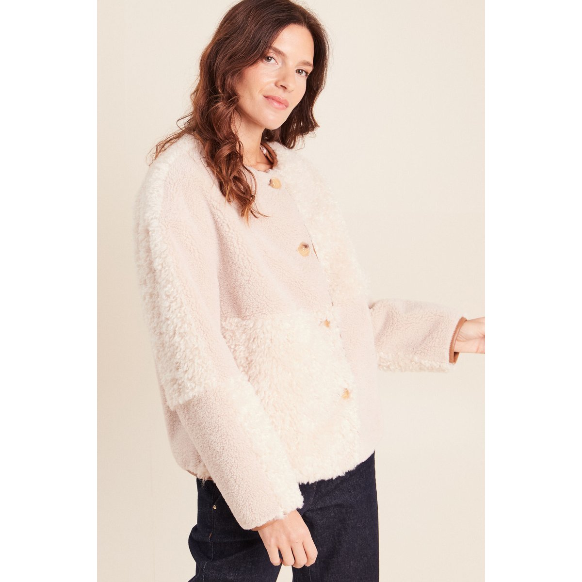 Manteau manches longues ecru, BREAL