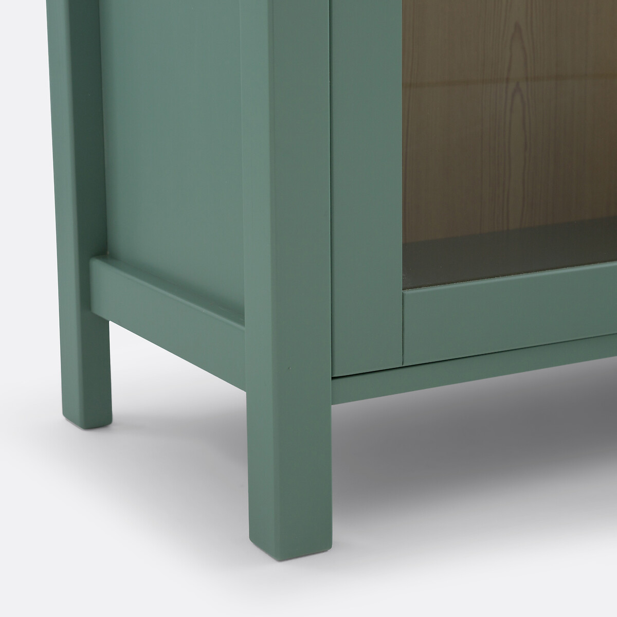 Vitrine basse 3 portes, en pin et MDF, longueur 160 cm, ALVINA vert eucalyptus, LA REDOUTE INTERIEURS