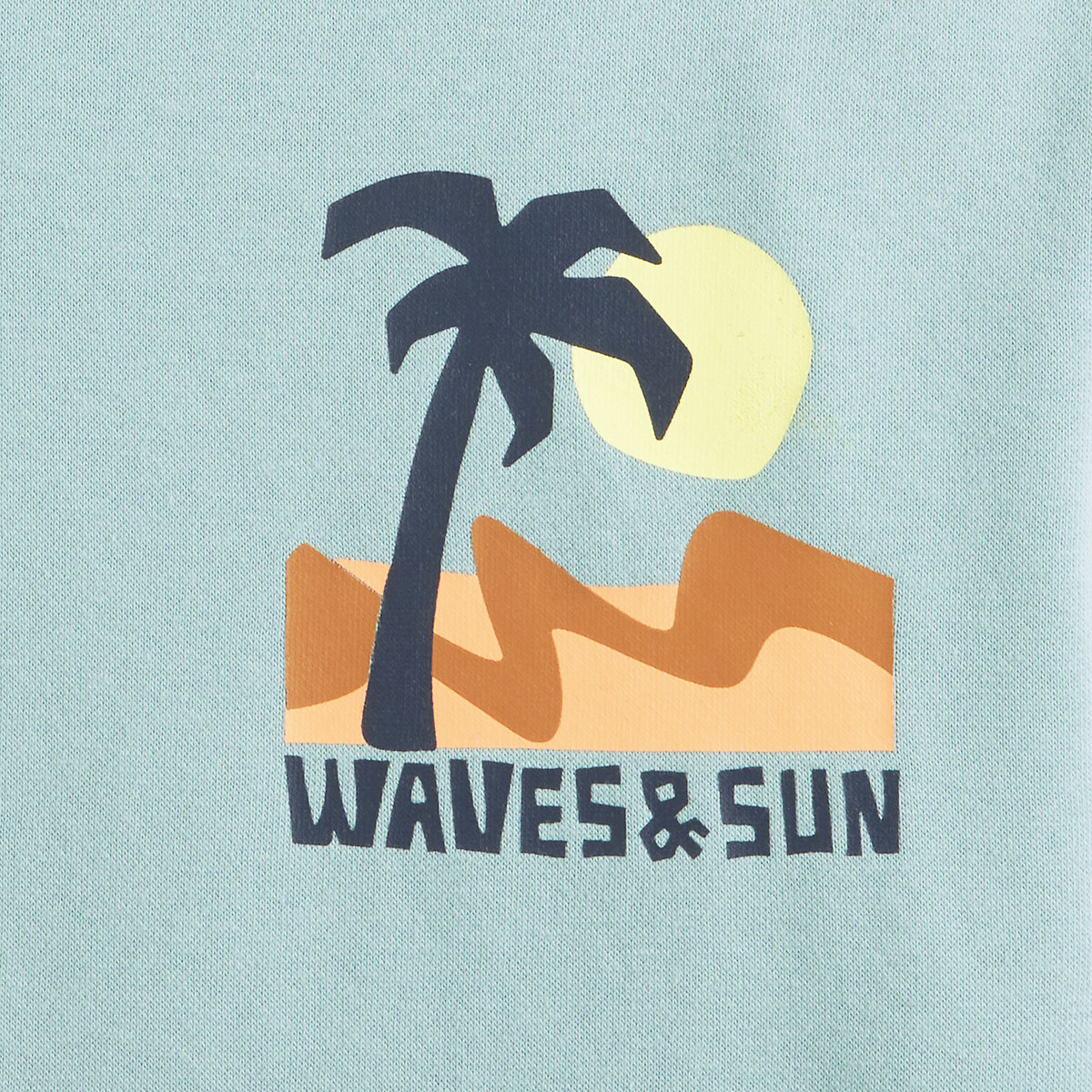 Palm Tree Print Hoodie blue, LA REDOUTE COLLECTIONS