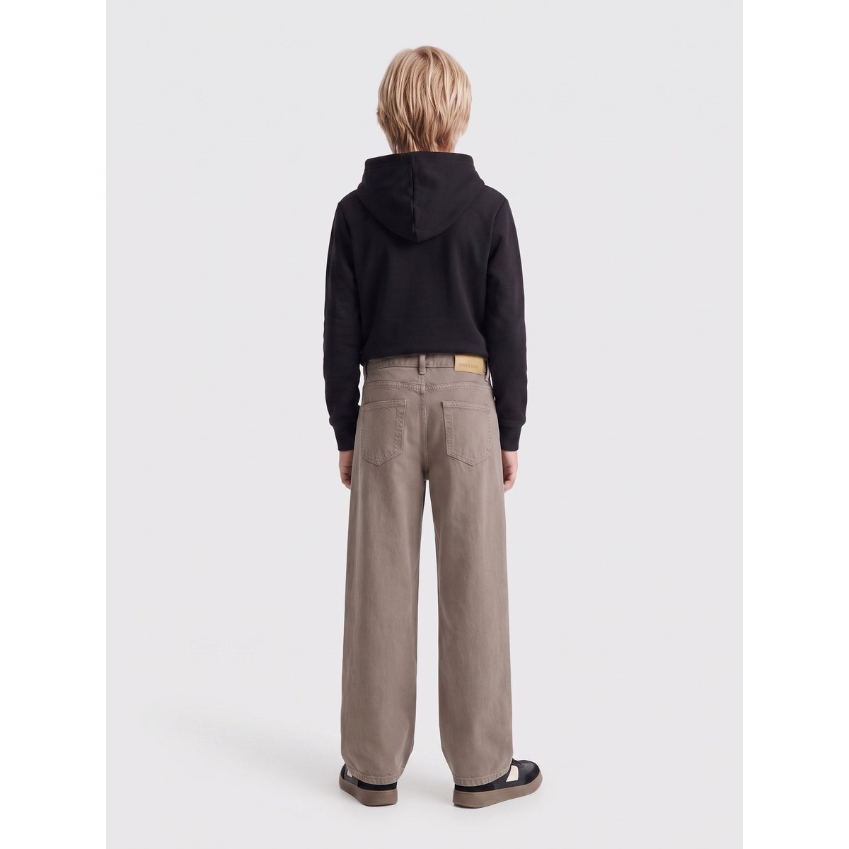 Jean À Jambe Large marron - light brown denim, ONLY & SONS JUNIOR