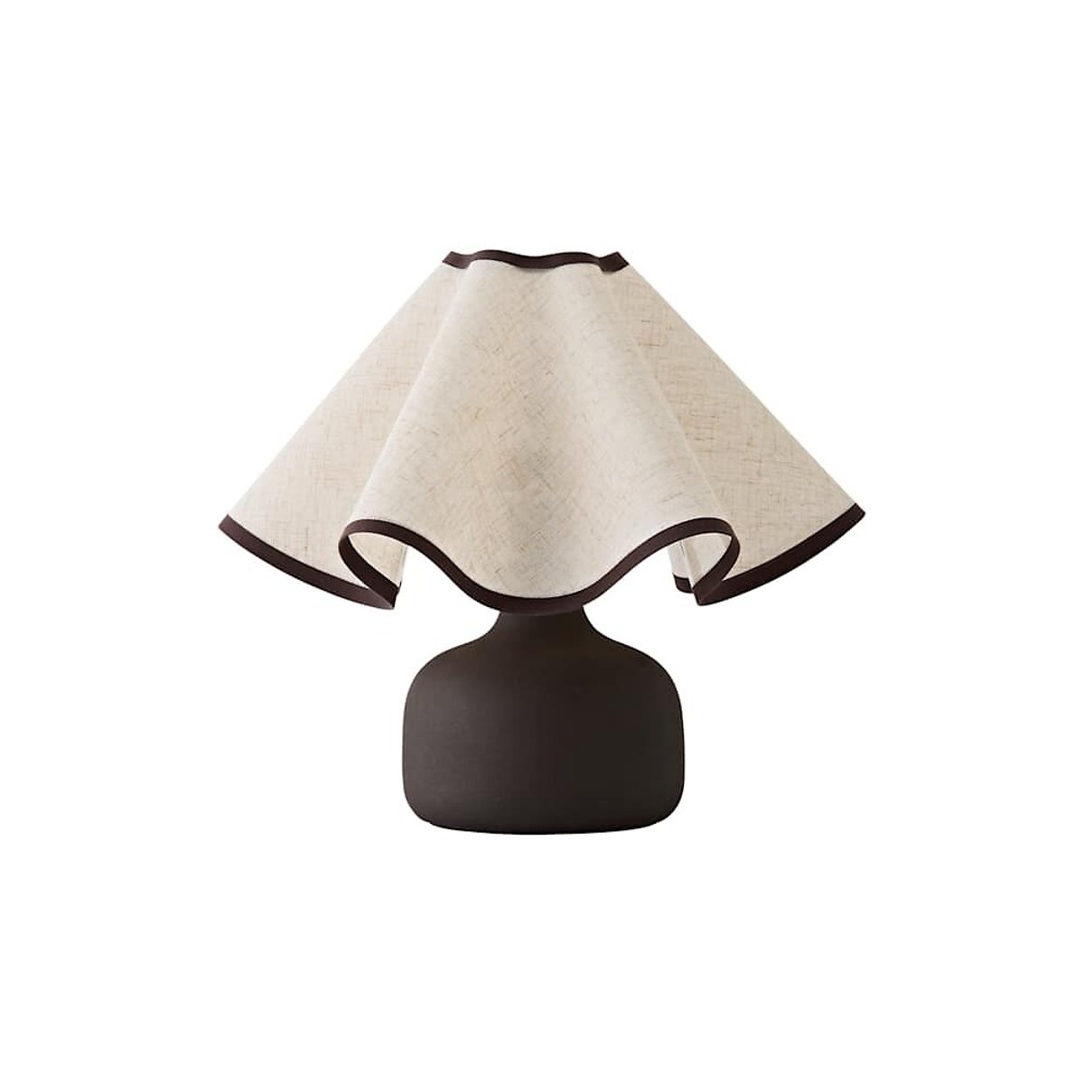 Ester Table Lamp with Ripple Shade in Natural brown , ÉDITÉ