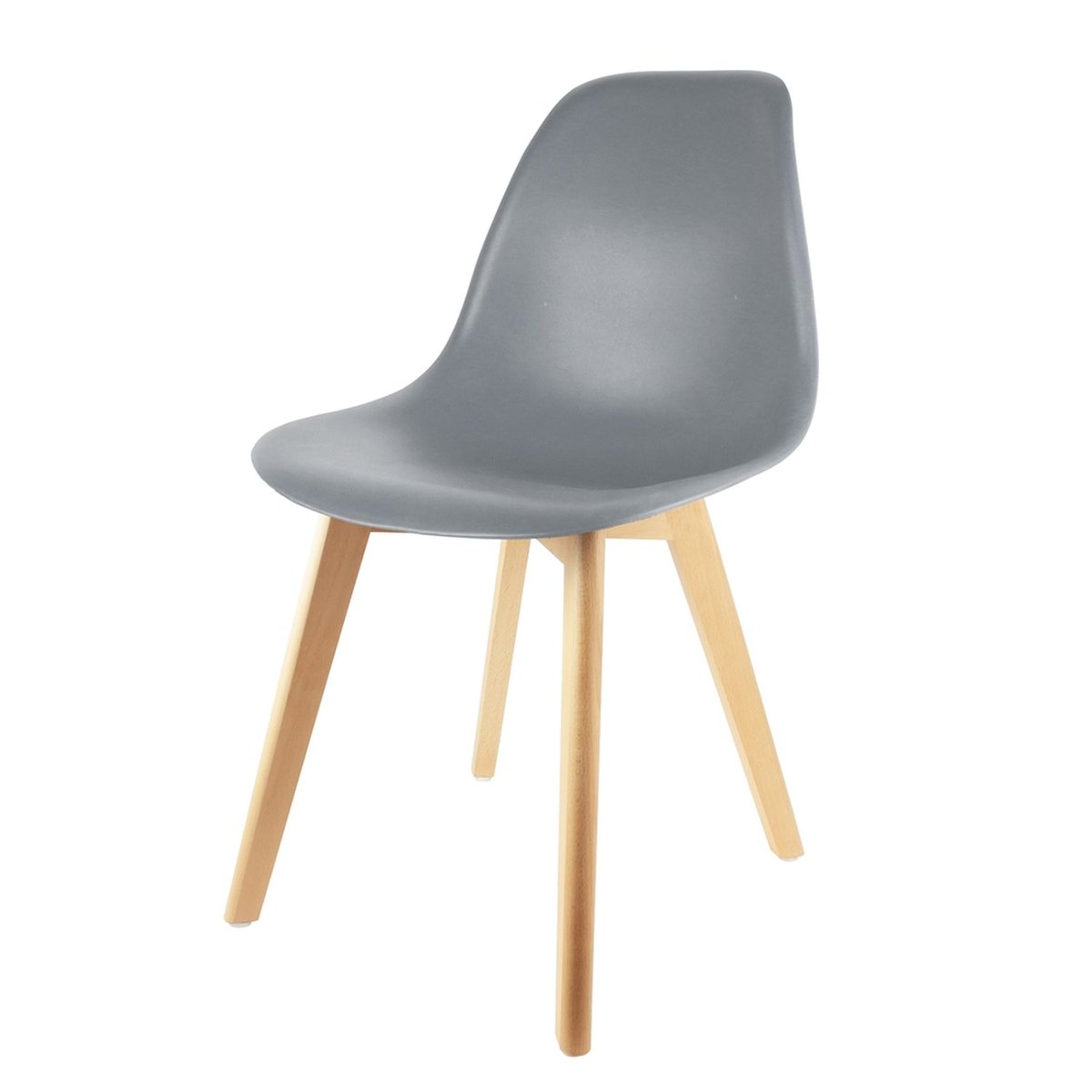 Chaise design scandinave à coque HOLGA gris, THE HOME DECO FACTORY