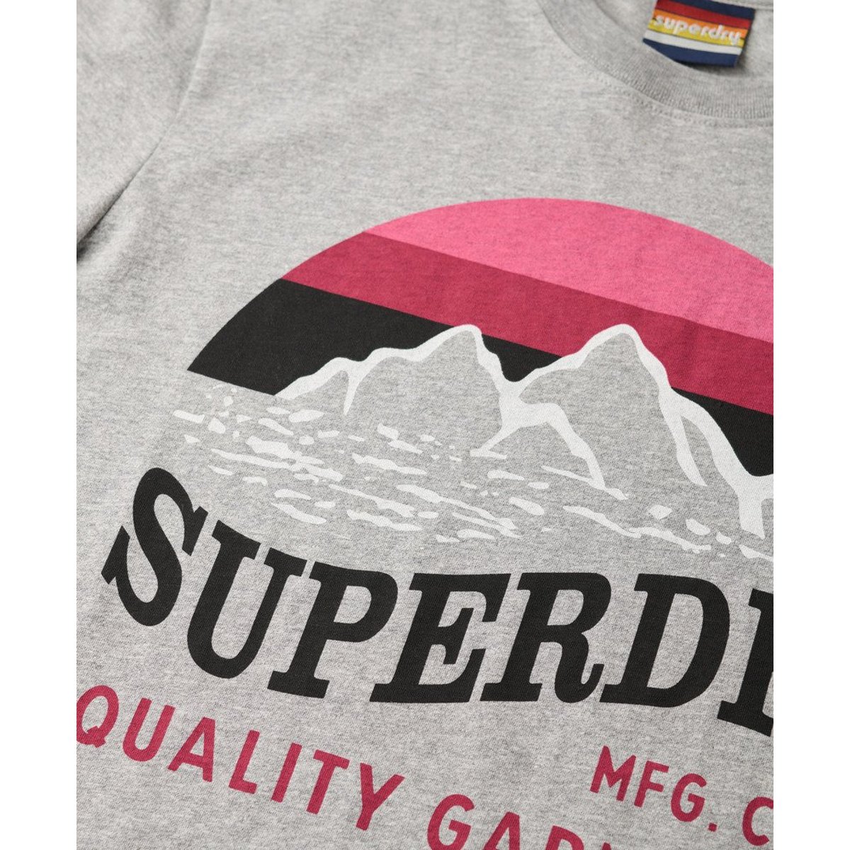T-shirt décontracté classique Great Outdoors gris poussière clair, SUPERDRY