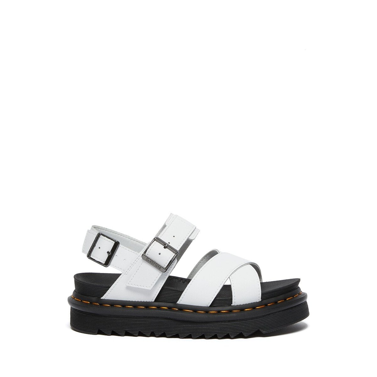 Sandales Voss II en cuir Hydro blanc, DR. MARTENS